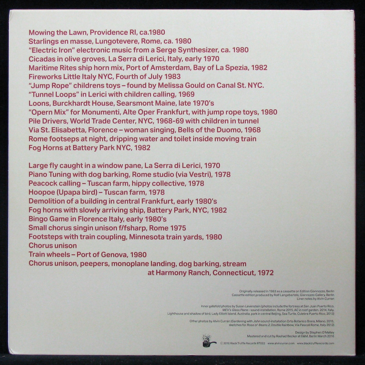 LP Alvin Curran — Natural History фото 2