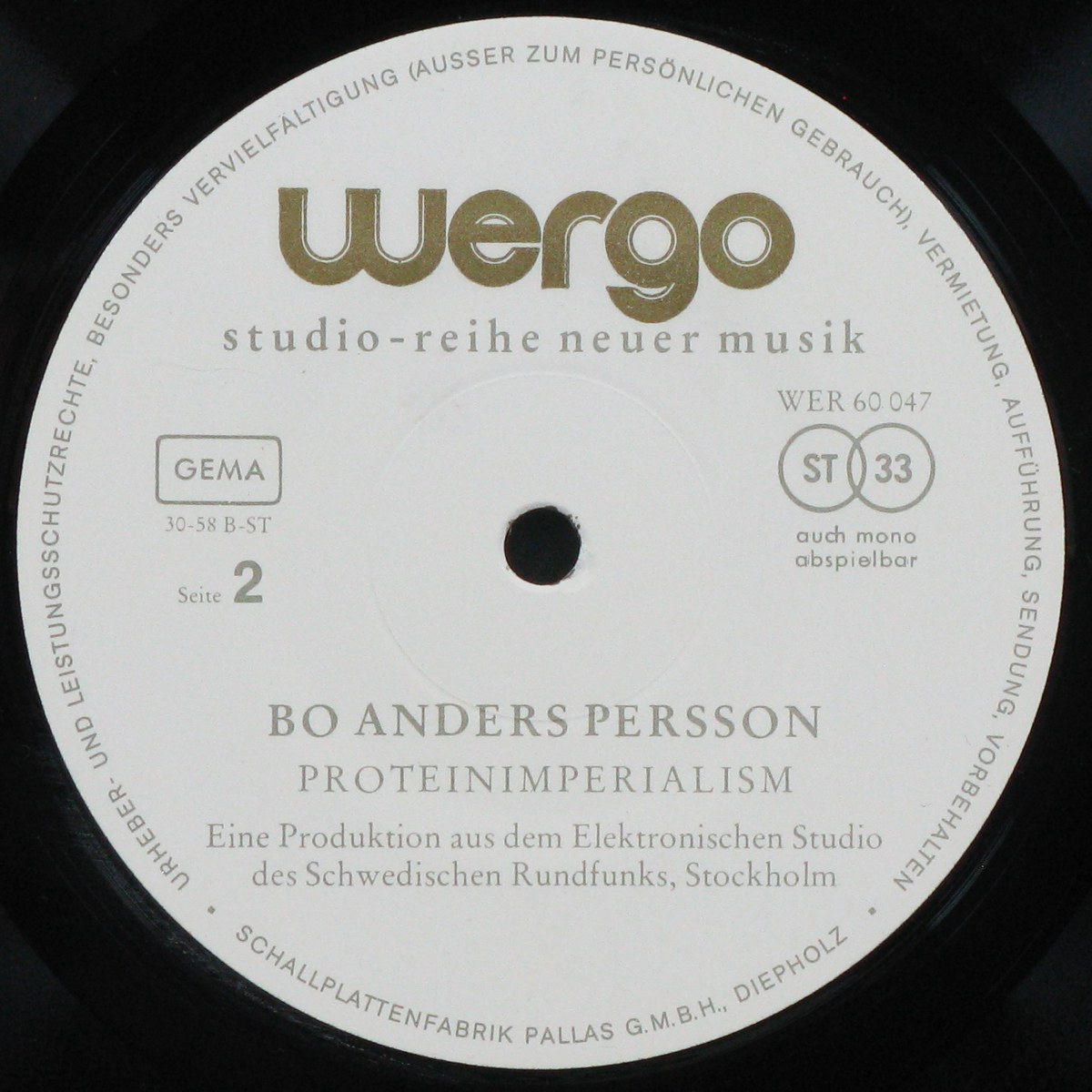 LP Folke Rabe / Bo Anders Persson — Was?? / Proteinimperialism фото 4