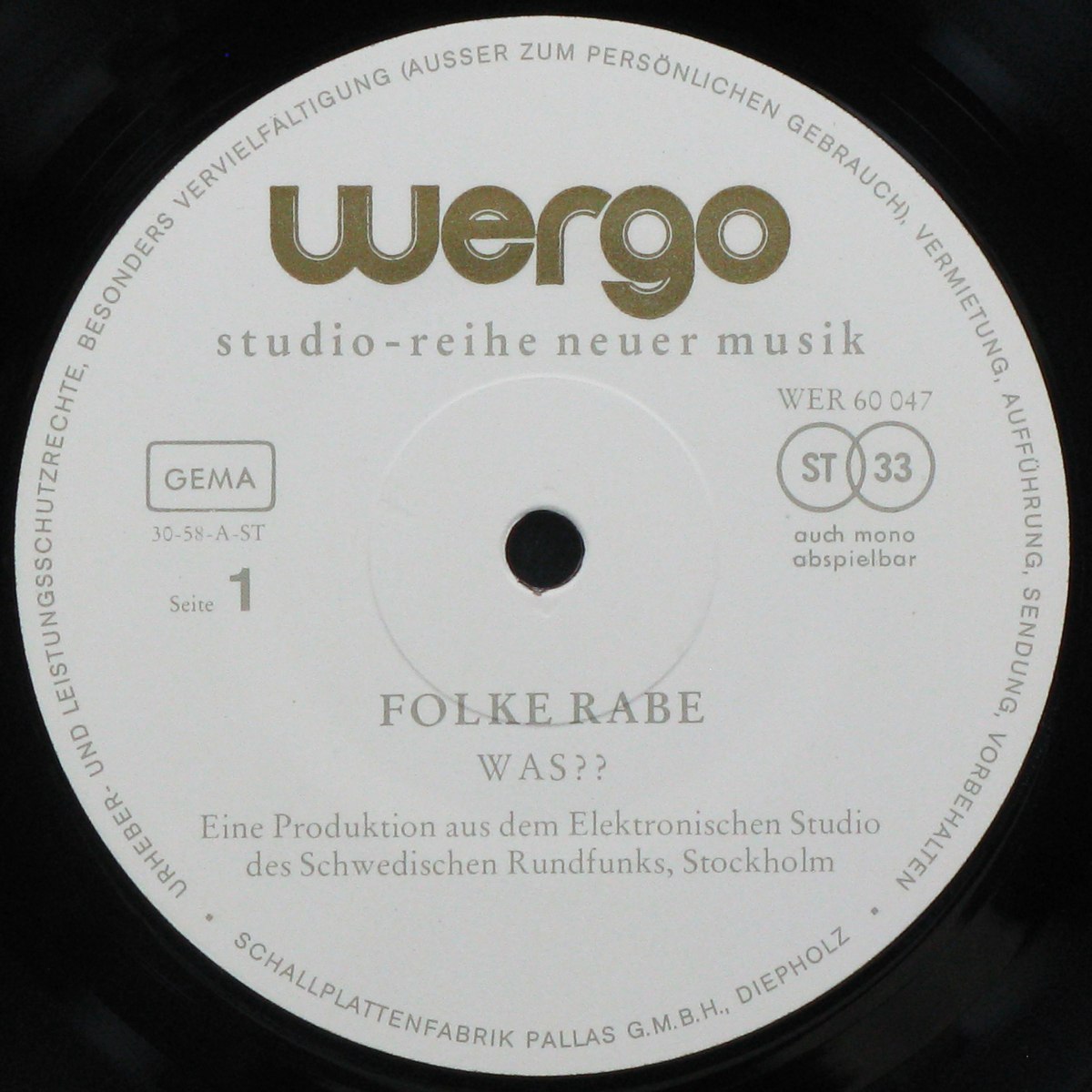 LP Folke Rabe / Bo Anders Persson — Was?? / Proteinimperialism фото 3