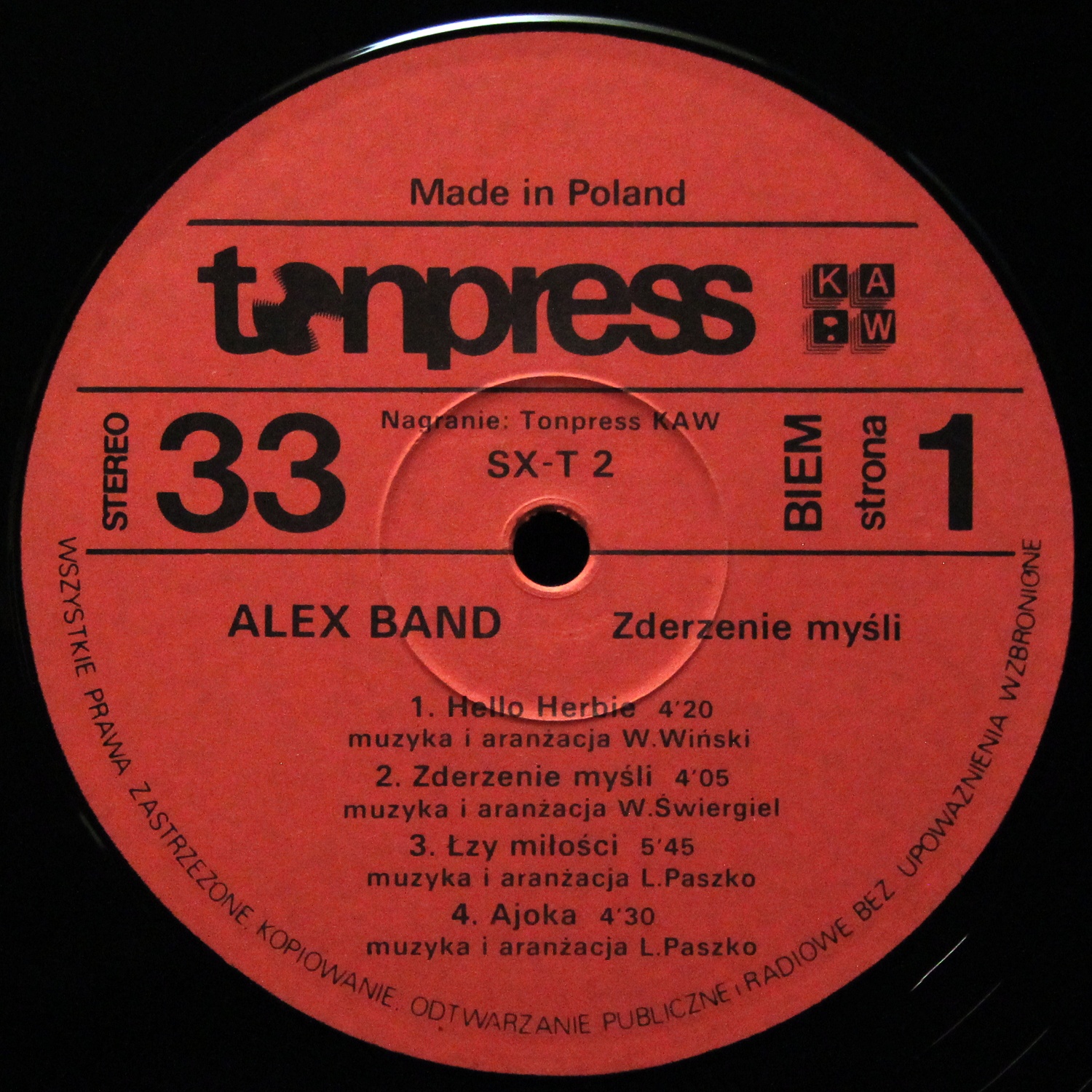 LP Alex Band — Zderzenie Mysli фото 2