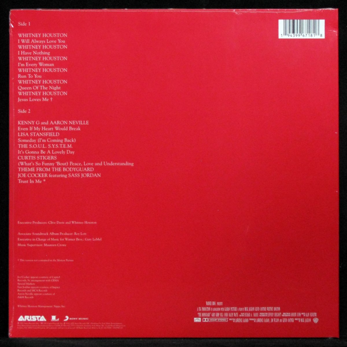 LP V/A — Bodyguard (Original Soundtrack Album) фото 2