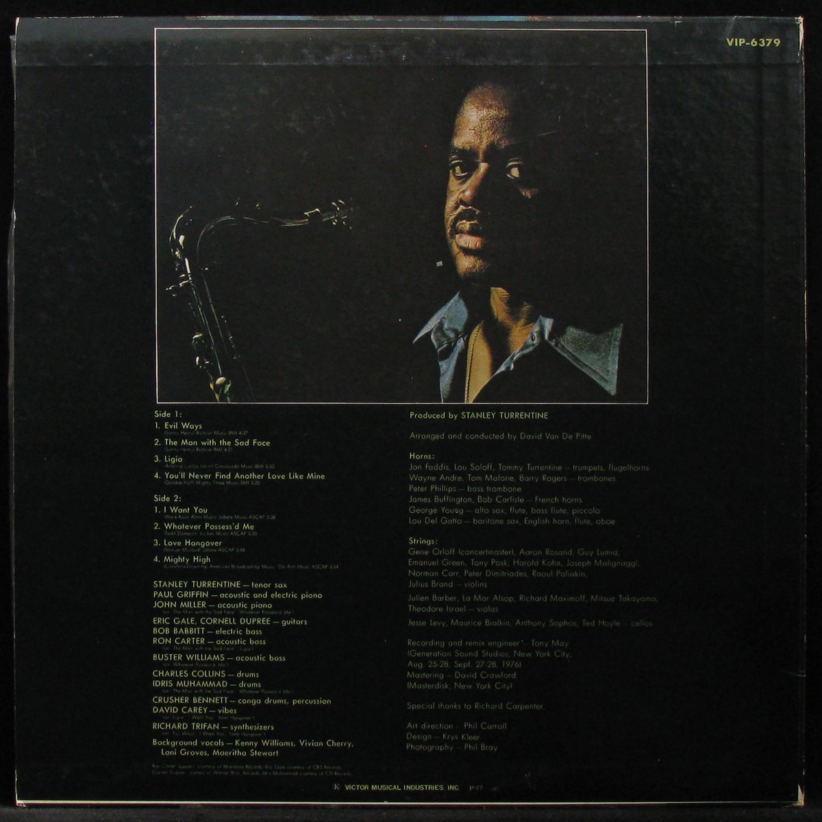 LP Stanley Turrentine — Man With The Sad Face (промо) фото 2