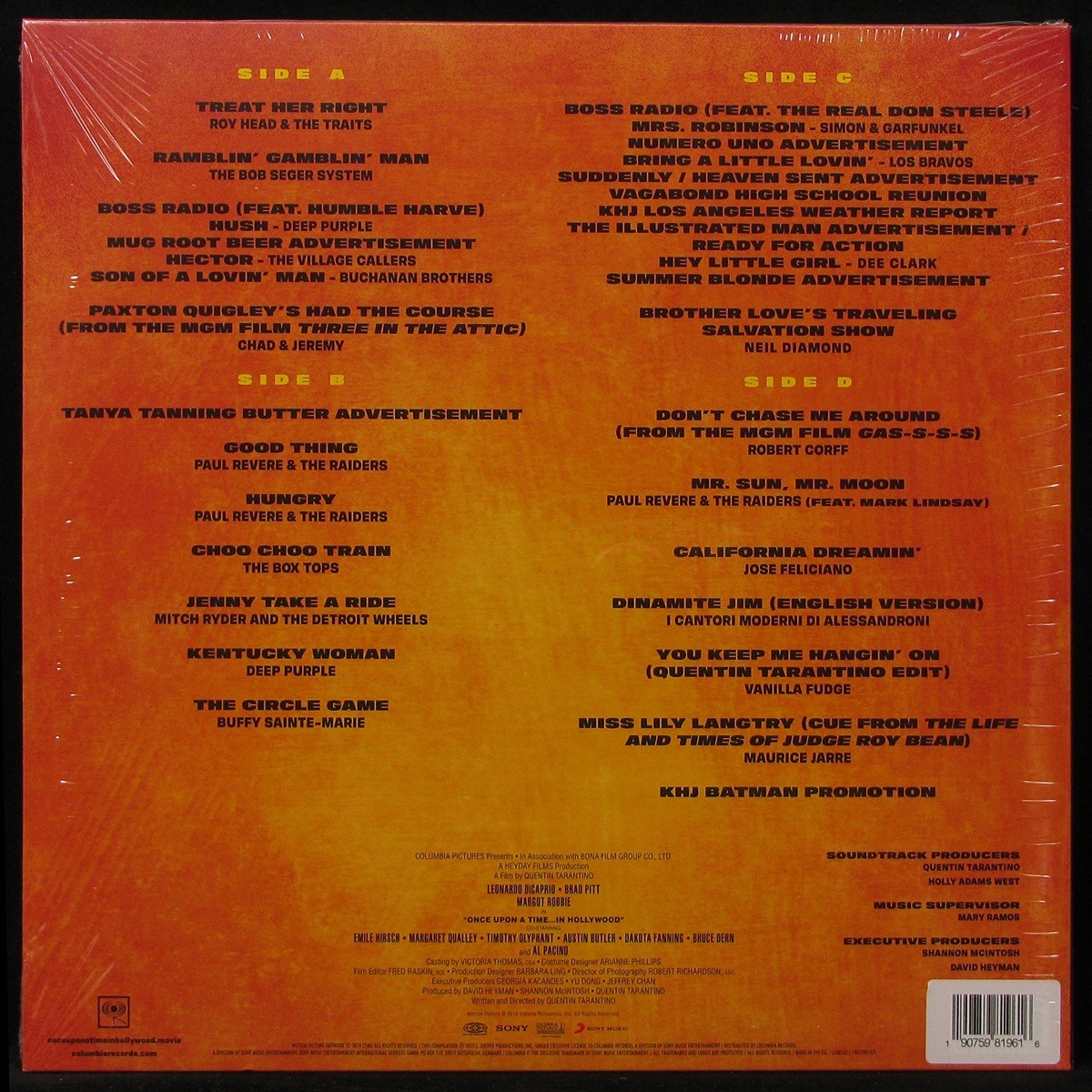 LP V/A — Once Upon A Time In Hollywood (2LP, цветной винил) фото 2