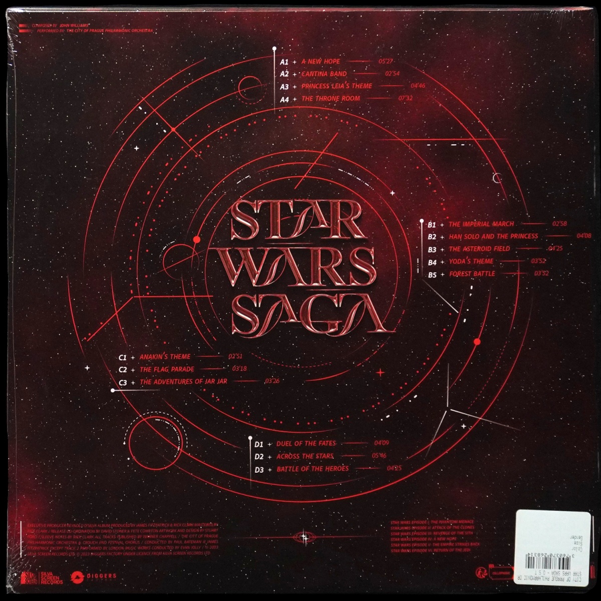 LP John Williams — Music from the Star Wars Saga. Episodes I, II, III, IV, V, VI (2LP, цветной винил) фото 2
