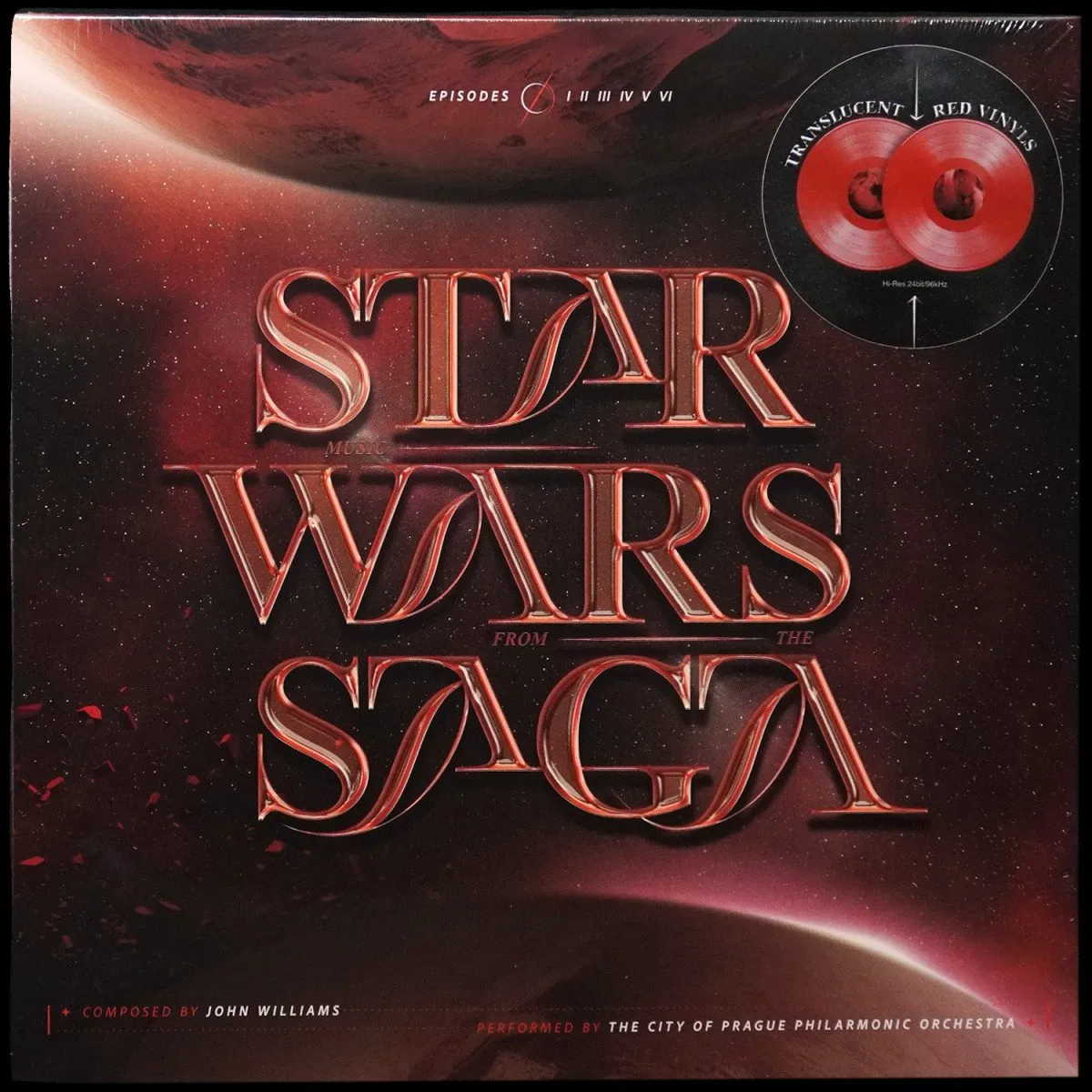 LP John Williams — Music from the Star Wars Saga. Episodes I, II, III, IV, V, VI (2LP, цветной винил) фото