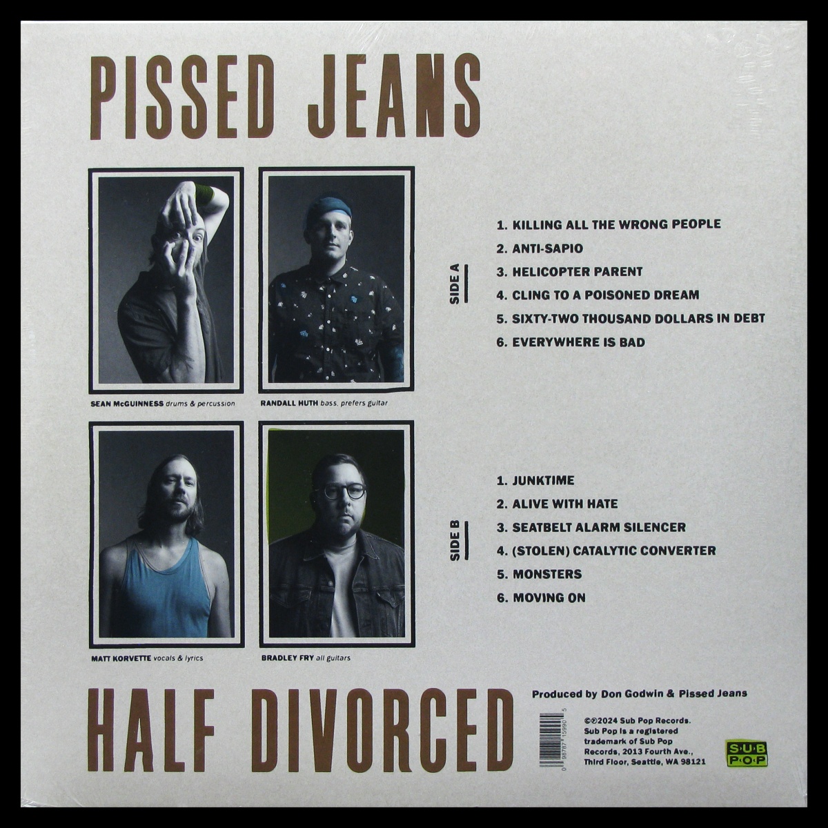 LP Pissed Jeans — Half Divorced (цветной винил) фото 2