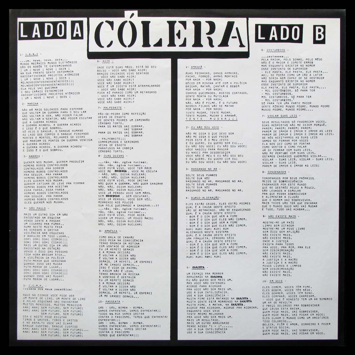 LP Colera — Tente Mudar O Amanha фото 6