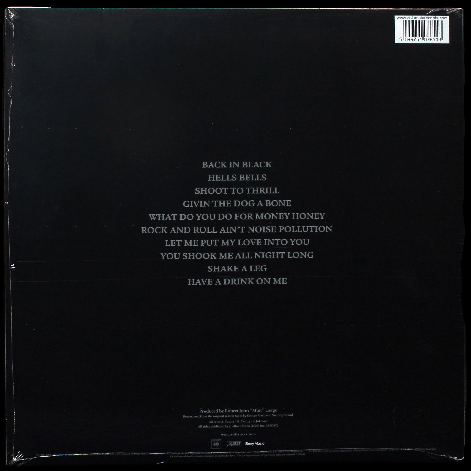 LP AC/DC — Back In Black фото 2