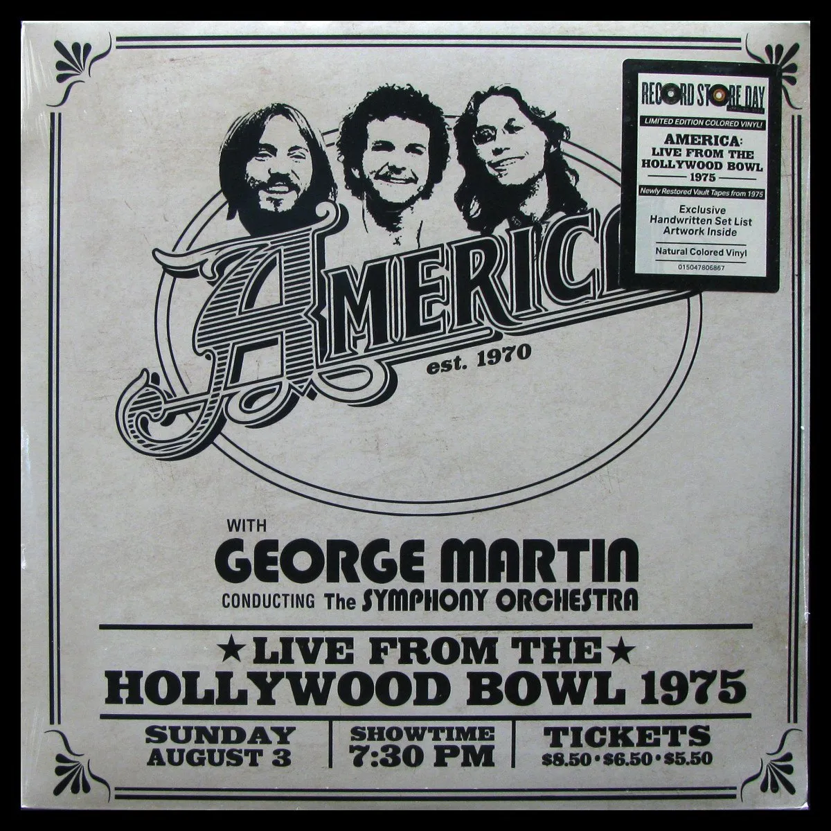LP America — Live From The Hollywood Bowl 1975 (2LP, цветной винил) фото