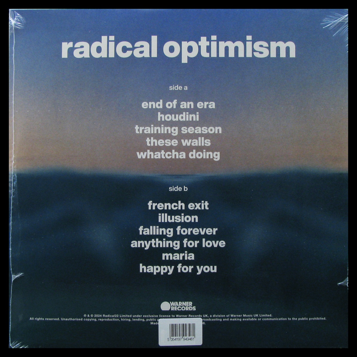 LP Dua Lipa — Radical Optimism (полупрозрачный синий (кобальт) винил) фото 2