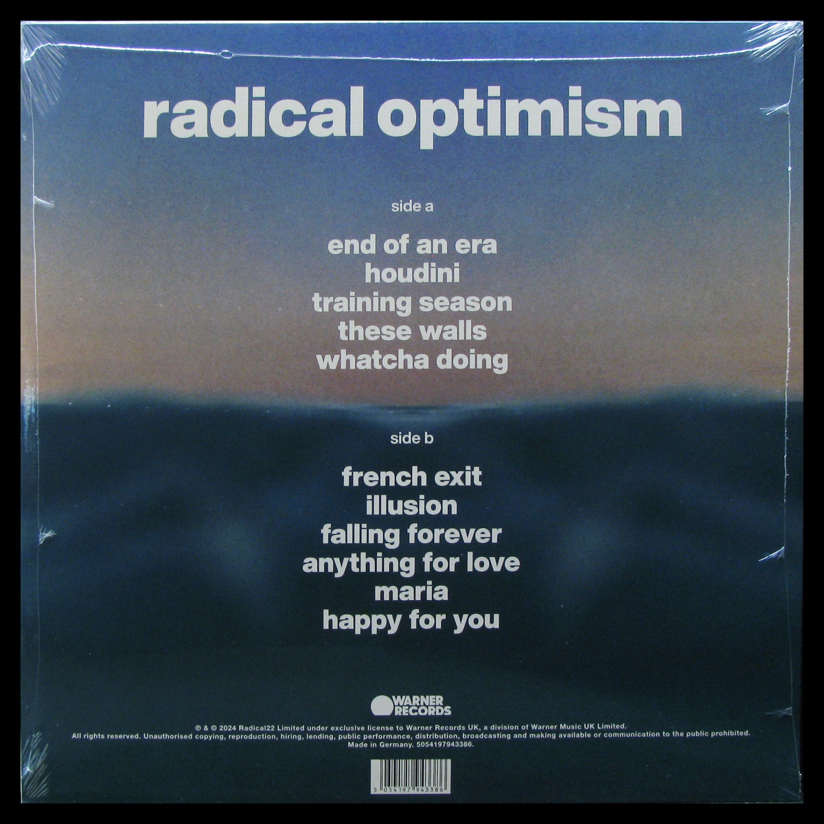 LP Dua Lipa — Radical Optimism (голубой (кюрасао) винил) фото 2