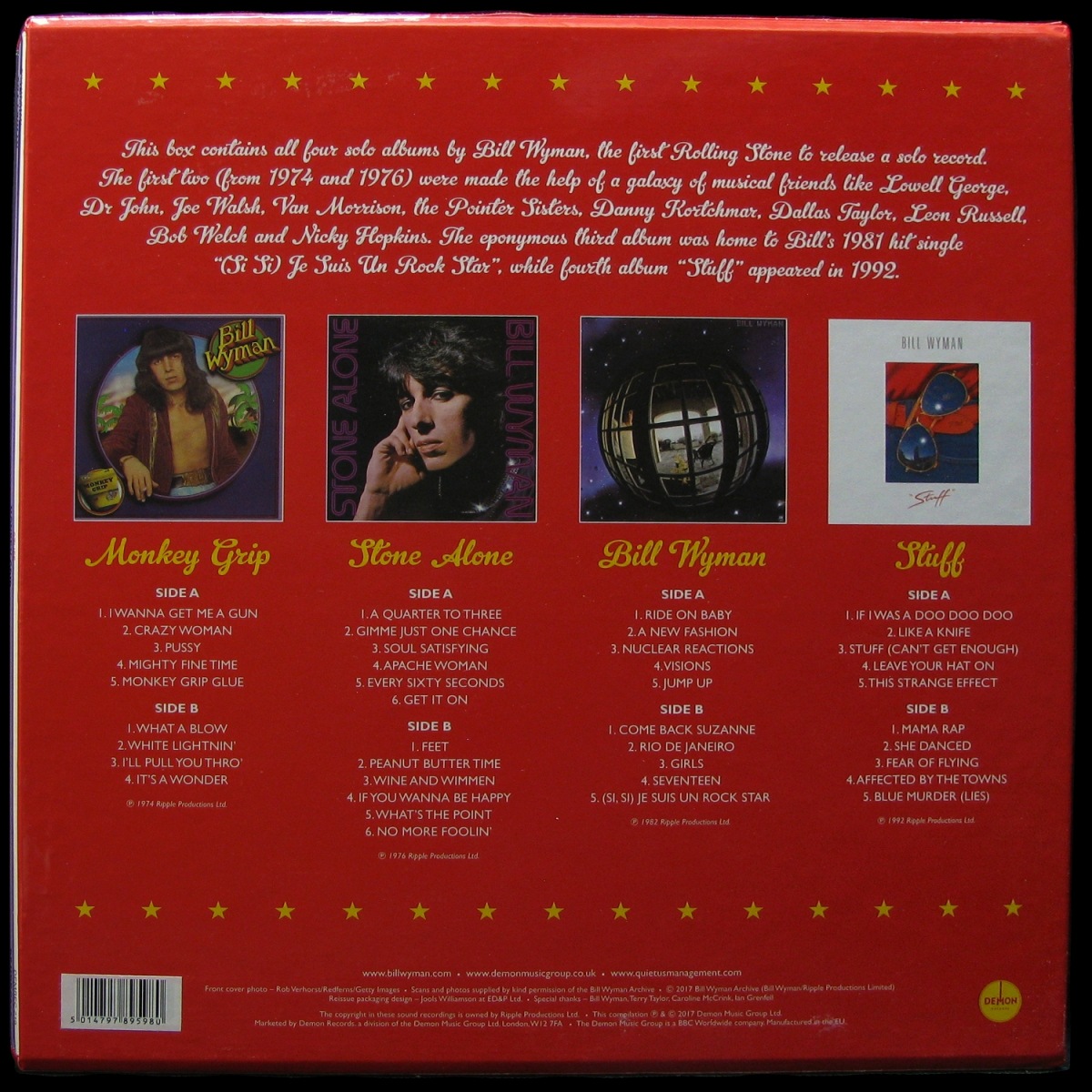 LP Bill Wyman — White Lightnin' (The Solo Box) (4LP-бокс) фото 2