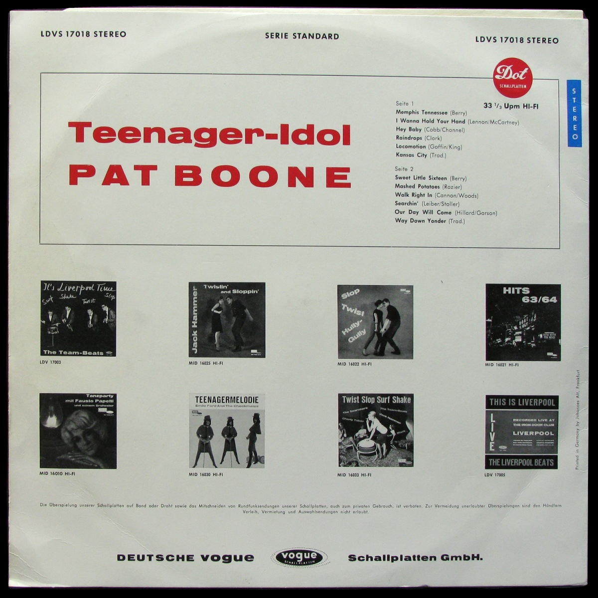 LP Pat Boone — Teenager Idol фото 2