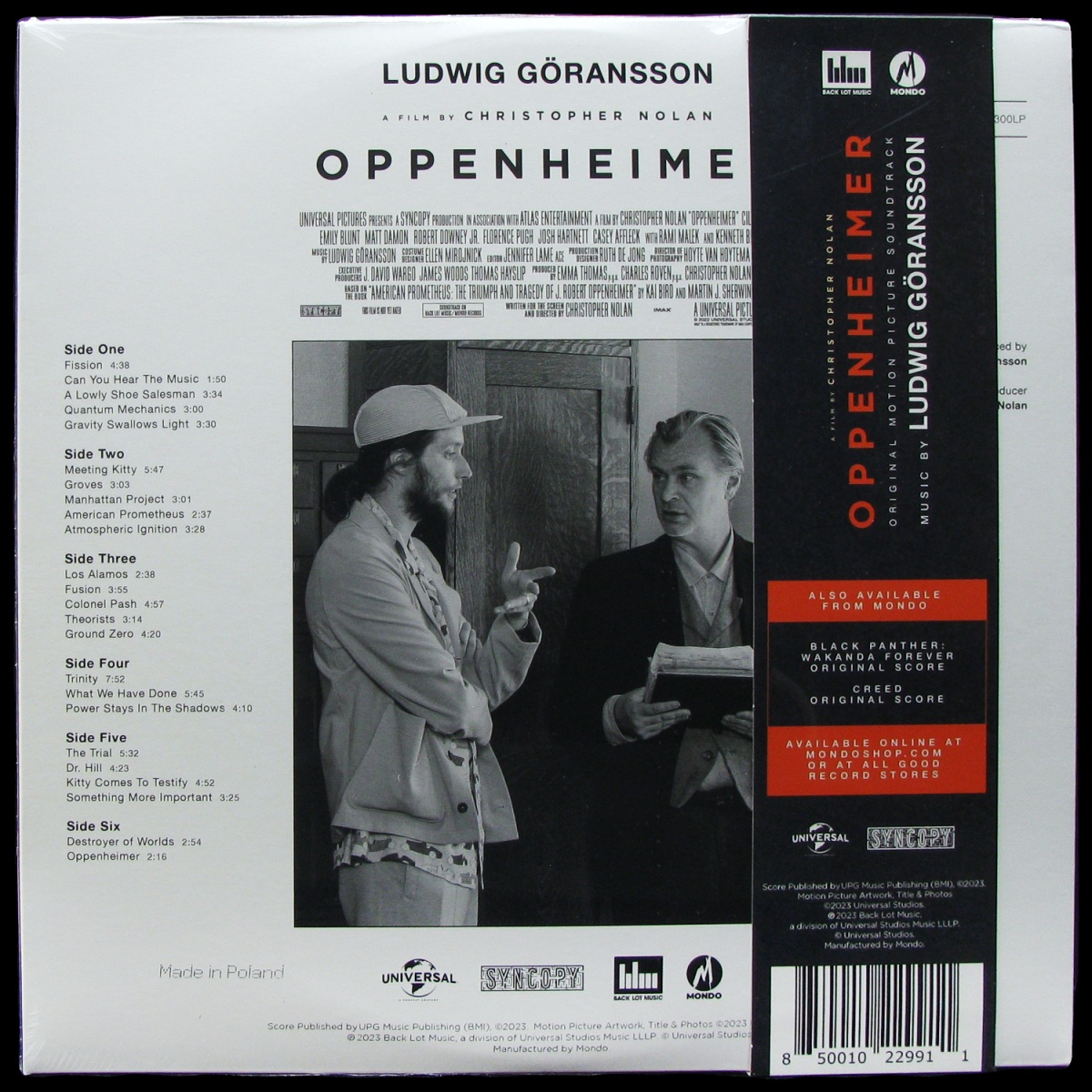LP Ludwig Goransson — Oppenheimer (Original Motion Picture Soundtrack) (3LP, цветной винил, + obi, + буклет) фото 2