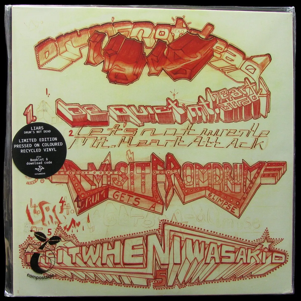 LP Liars — Drum's Not Dead (цветной винил,  + буклет) фото