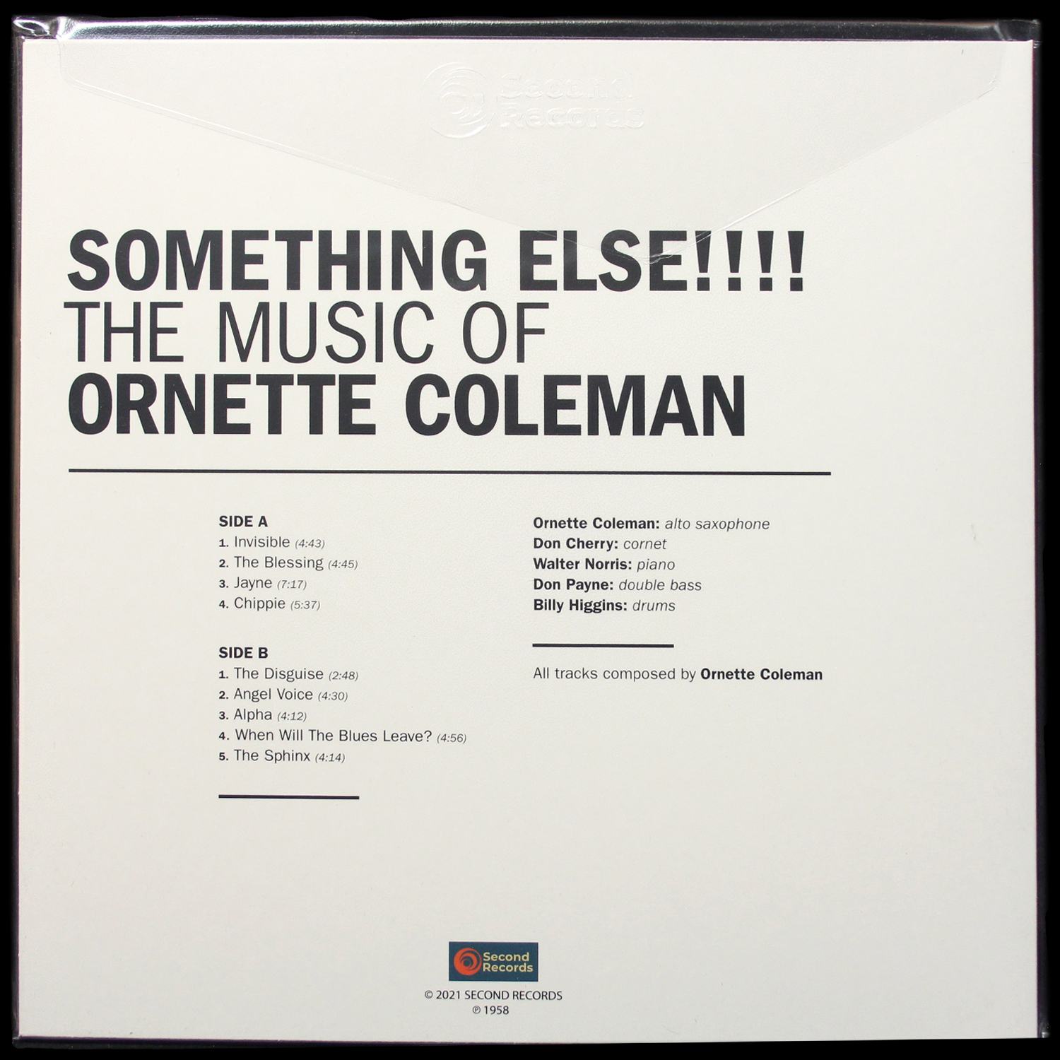 LP Ornette Coleman — Something Else!!!! (clear natural vinyl) фото 2