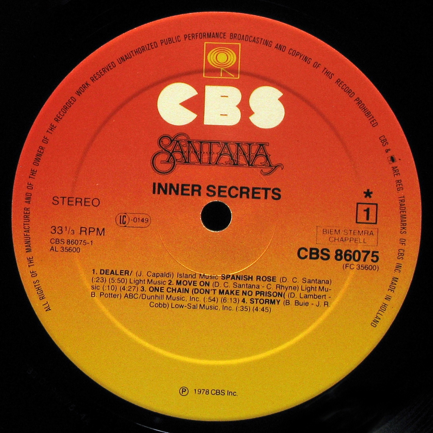 LP Santana — Inner Secrets фото 2