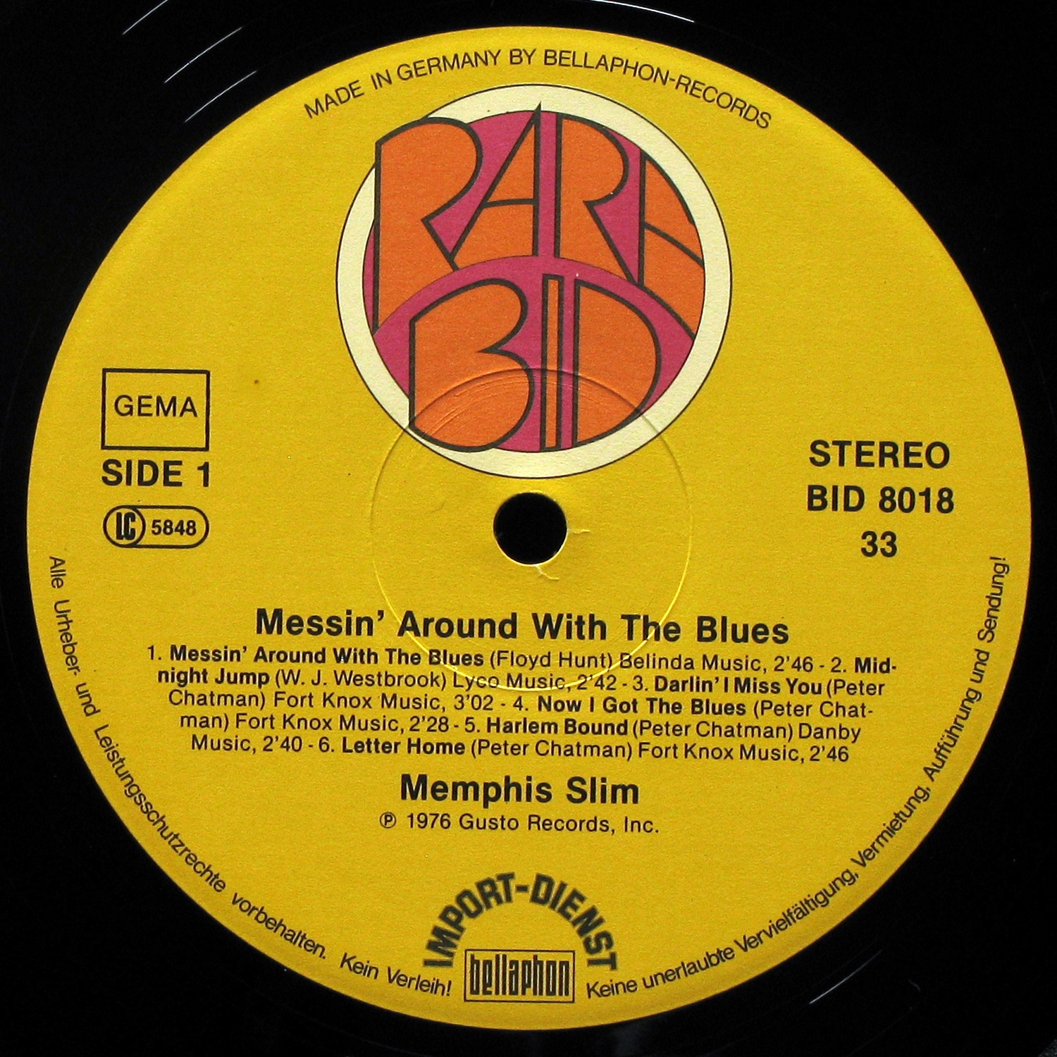 LP Memphis Slim — Messin' Around With the Blues фото 4