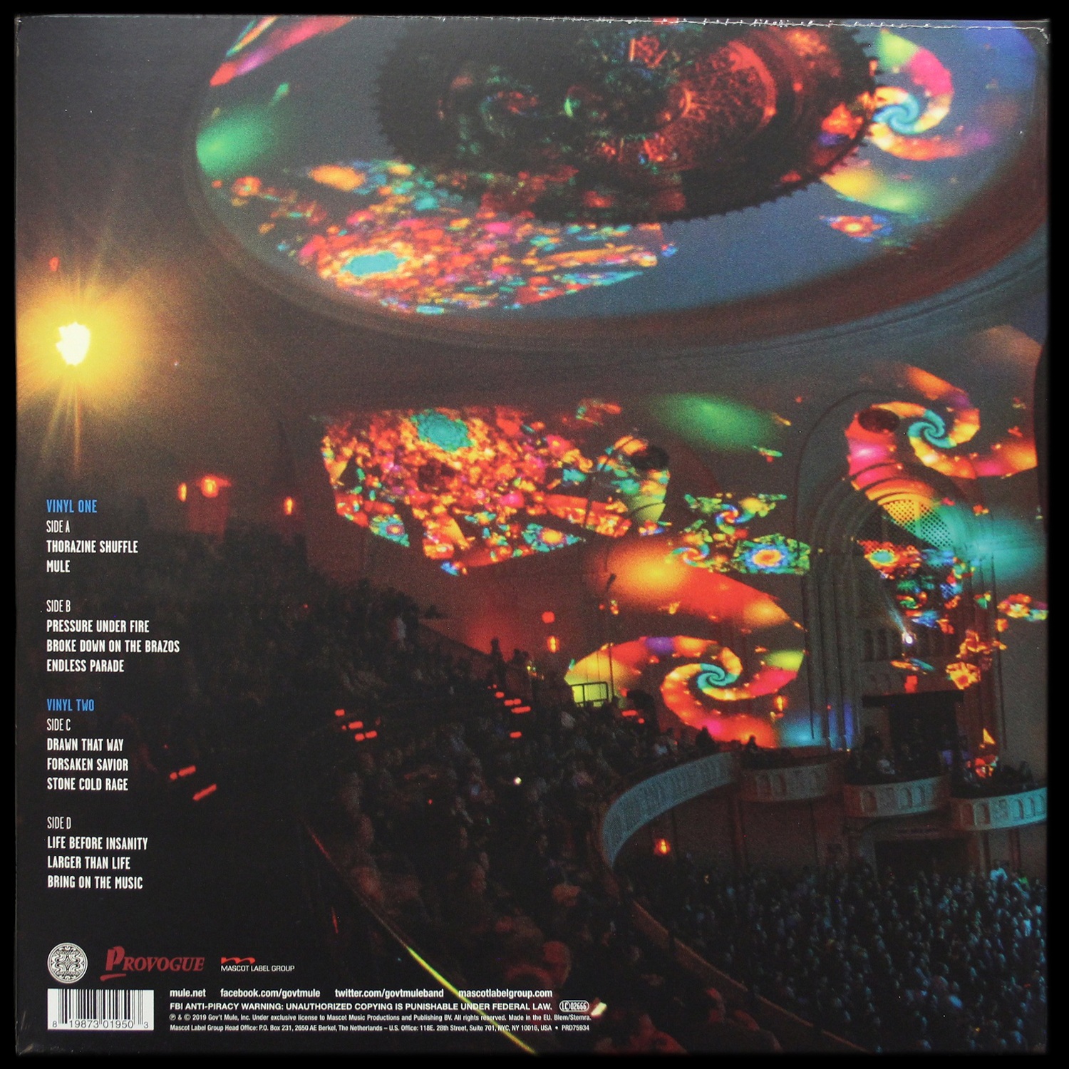 LP Gov't Mule — Bring On The Music / Live At The Capitol Theatre: Vol.2 (2LP,  цветной винил) фото 2