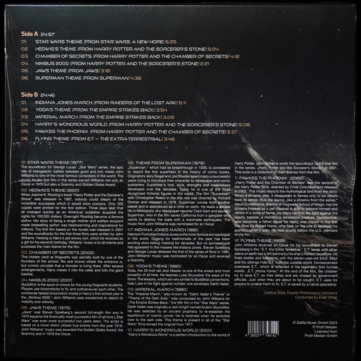 LP John Williams — Soundtrack Hits Jaws, Harry Potter Etc. (цветной винил) фото 2