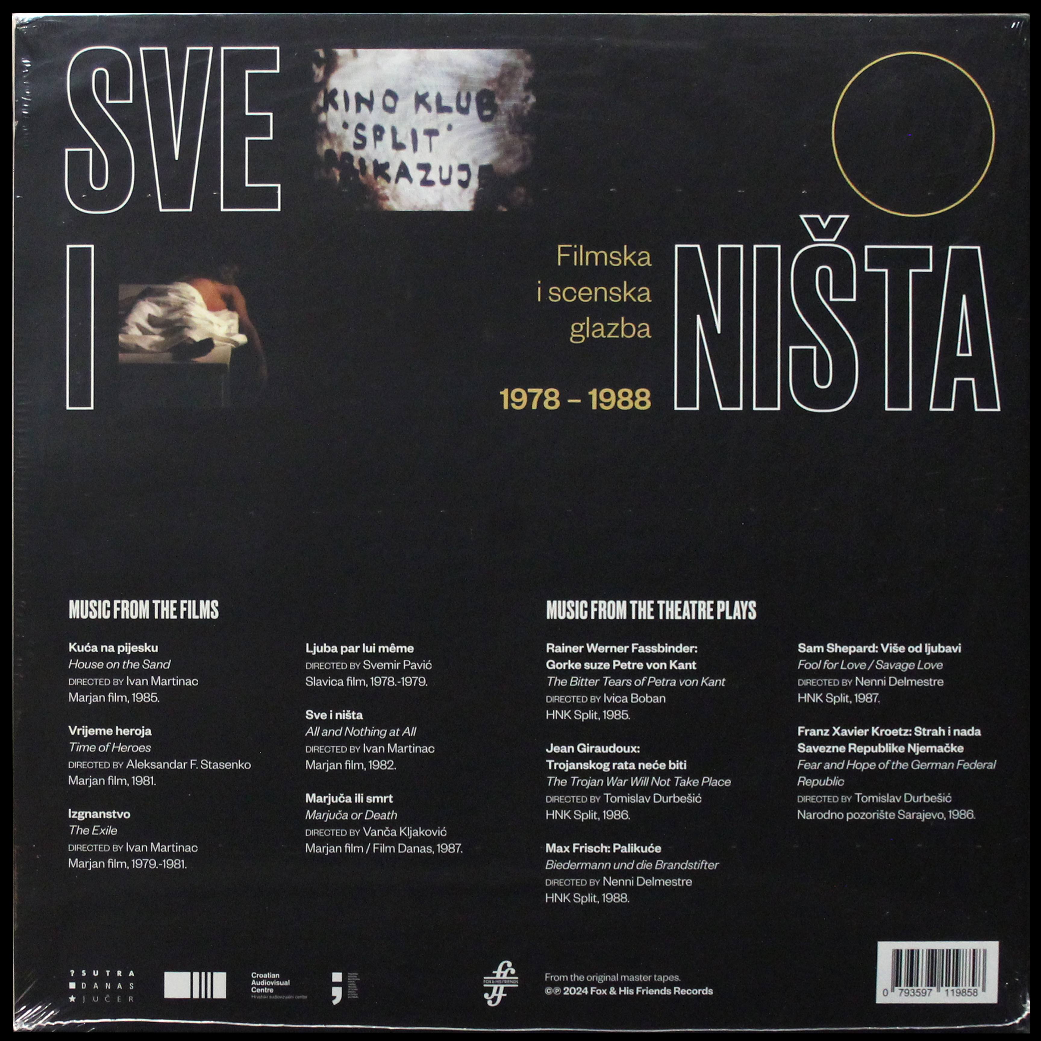 LP Mirko Krsticevic — All and Nothing at All (Film and Theatre Music 1978 – 1988) фото 2