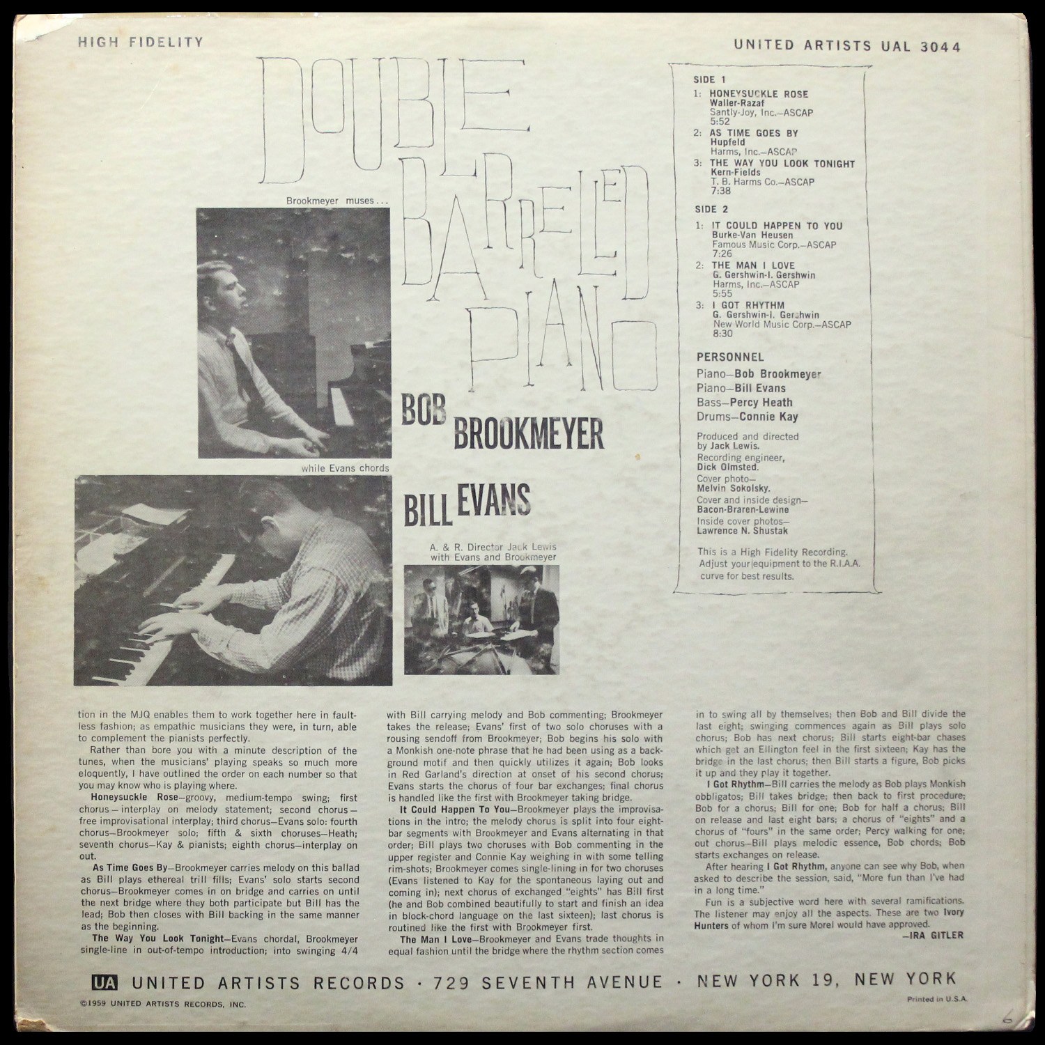 LP Bob Brookmeyer — Ivory Hunters (моно) фото 2