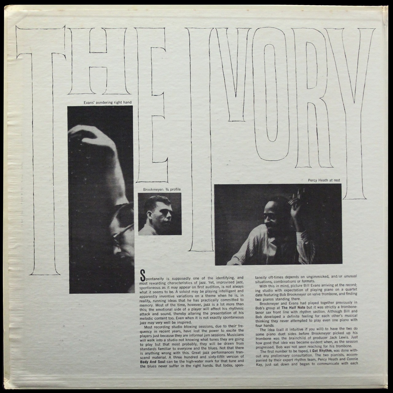 LP Bob Brookmeyer — Ivory Hunters (моно) фото 5