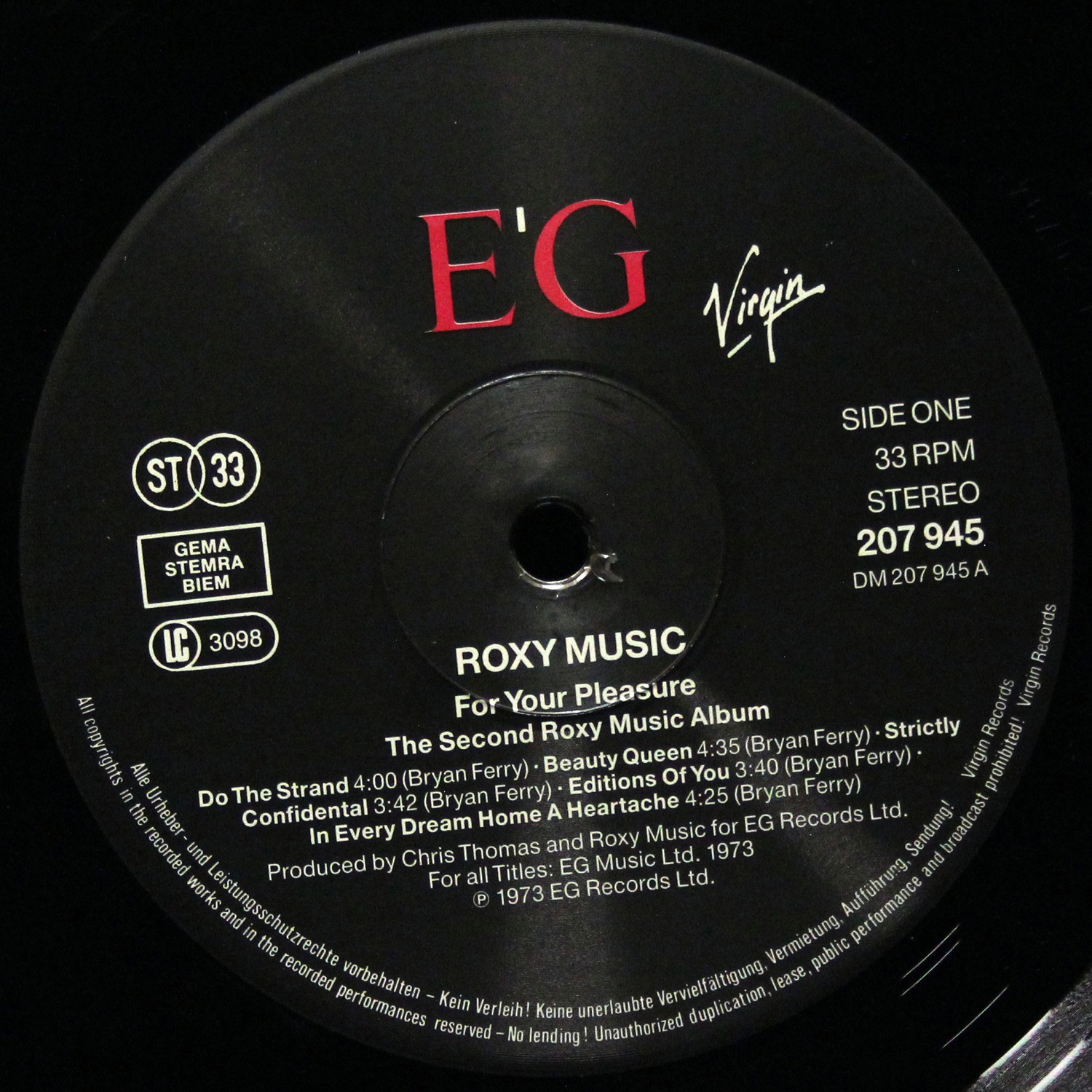 LP Roxy Music — For Your Pleasure фото 3