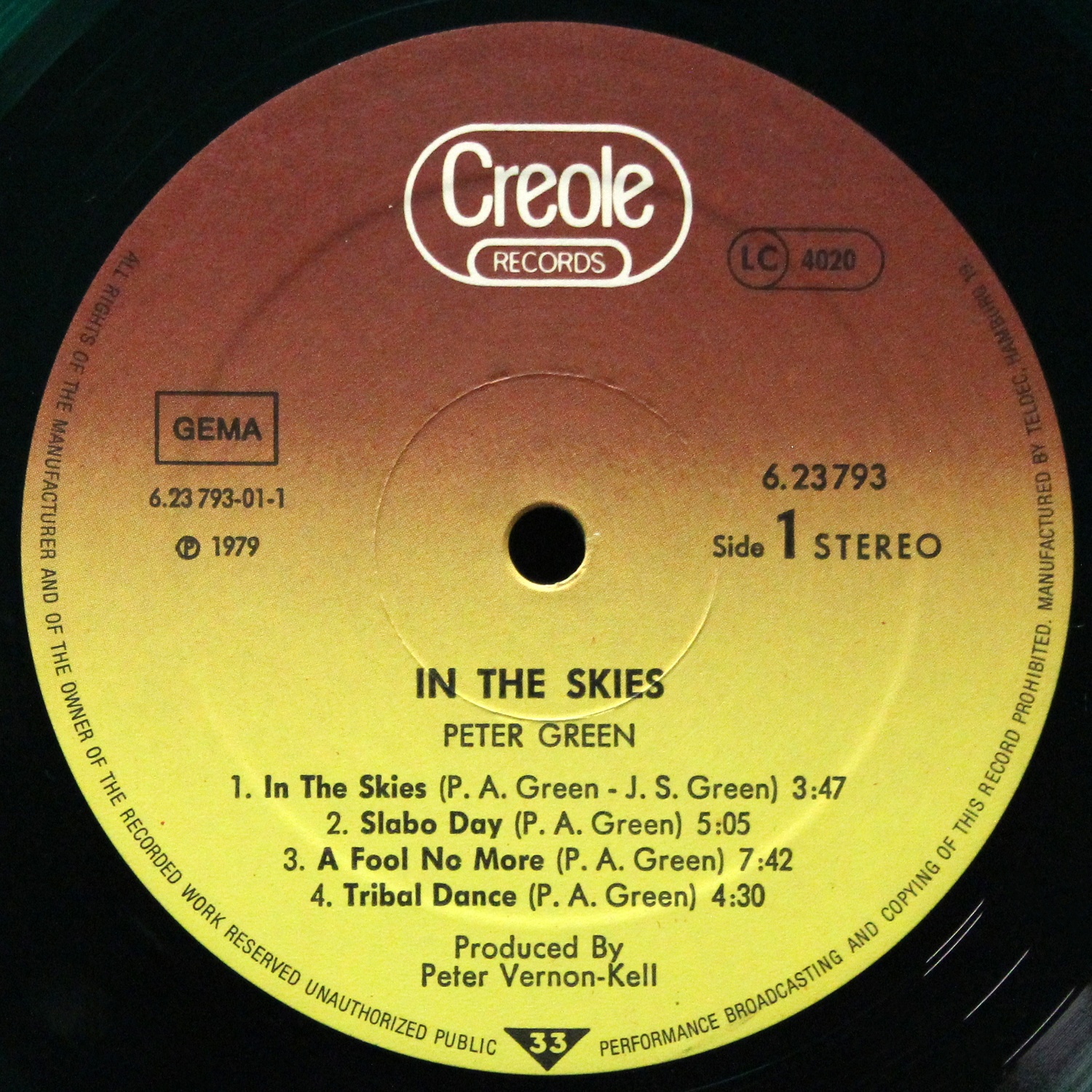 LP Peter Green — In The Skies (цветной винил) фото 3