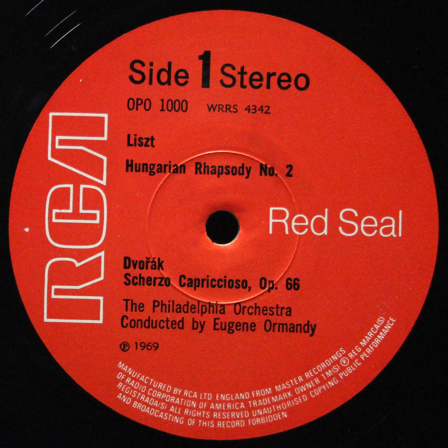 LP Eugene Ormandy — List/Dvorak/Smetana фото 3
