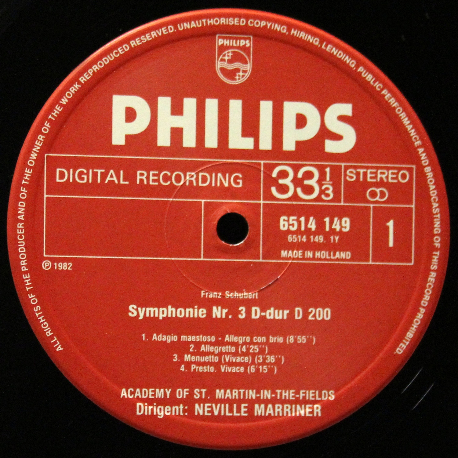 LP Neville Marriner — Schubert: Symphonies Nos. 3 & 5 фото 2