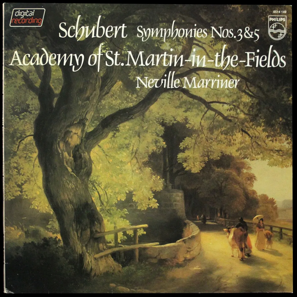 LP Neville Marriner — Schubert: Symphonies Nos. 3 & 5 фото