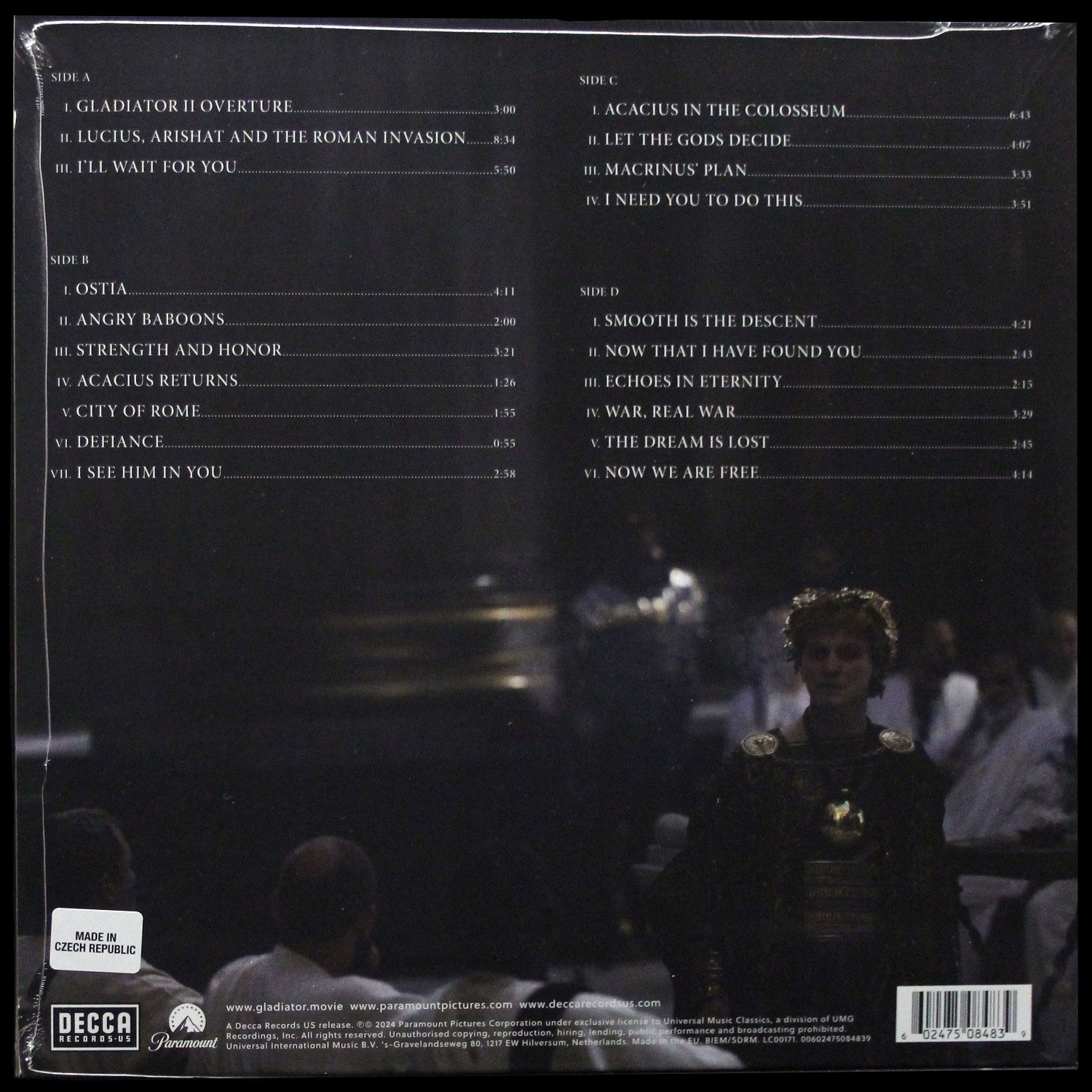 LP Harry Gregson-Williams — Gladiator II (Music From The Motion Picture) (2LP) фото 2