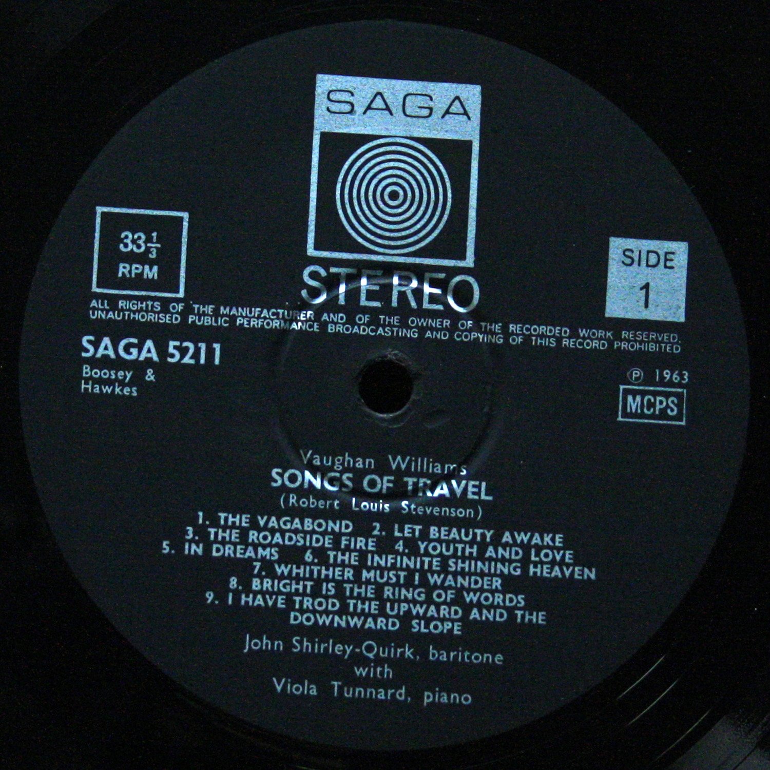 LP John Shirley-Quirk — Songs Of Travel And Other Songs фото 2