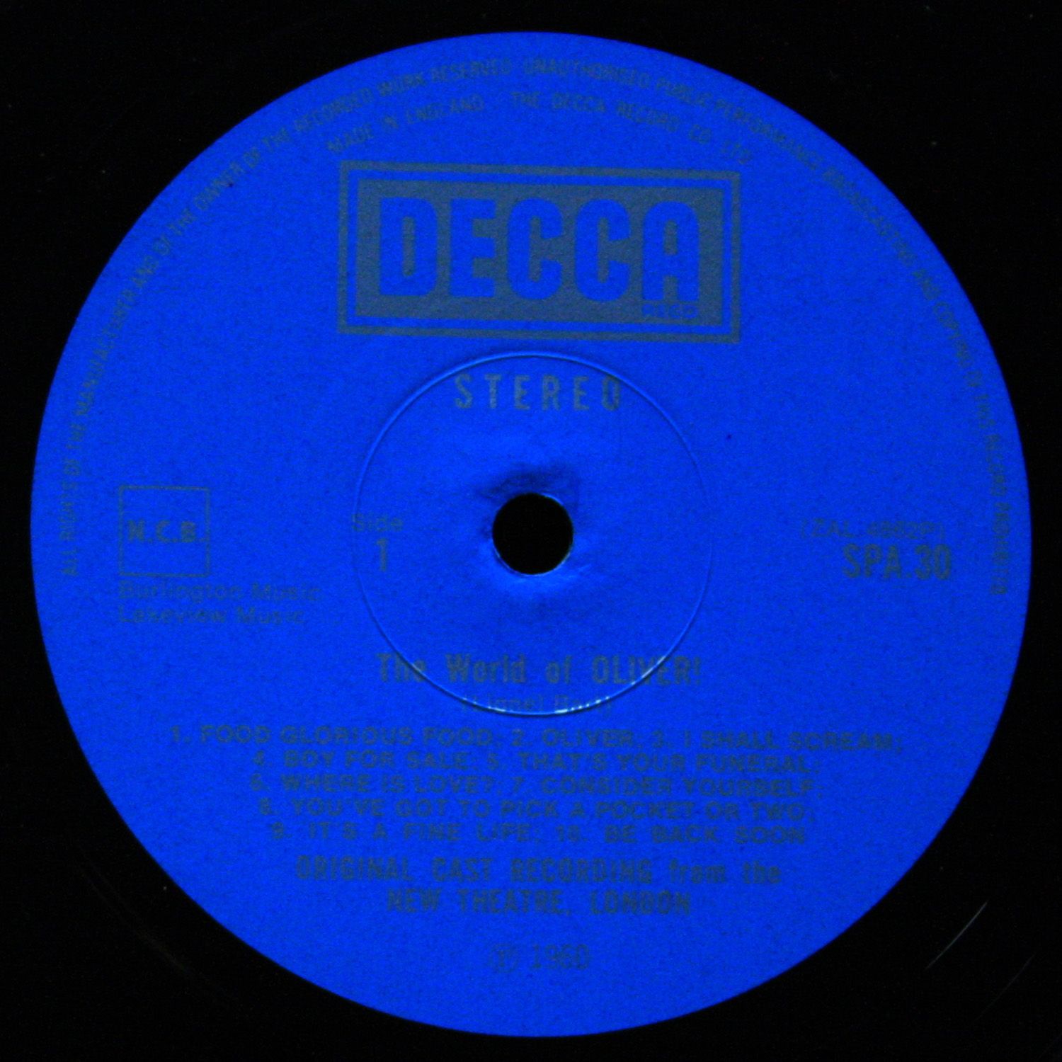 LP Lionel Bart — World Of Oliver! - Original Cast Recording фото 3