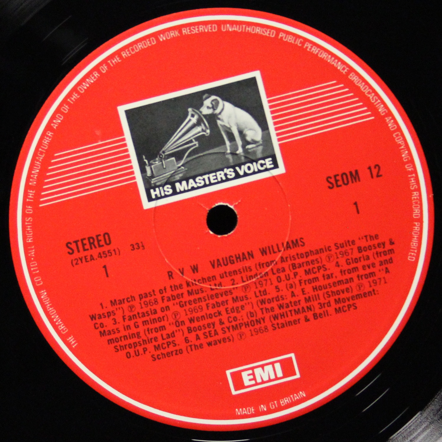 LP Ralph Vaughan Williams — RVW (Vocal Choral And Orchestral Music) фото 2