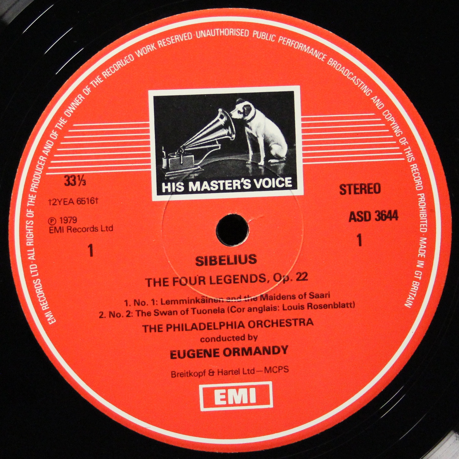 LP Eugene Ormandy — Four Legends фото 2