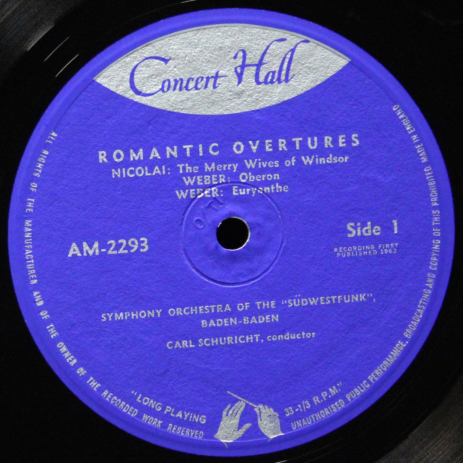 LP Carl Schuricht — Romantic Overtures фото 3