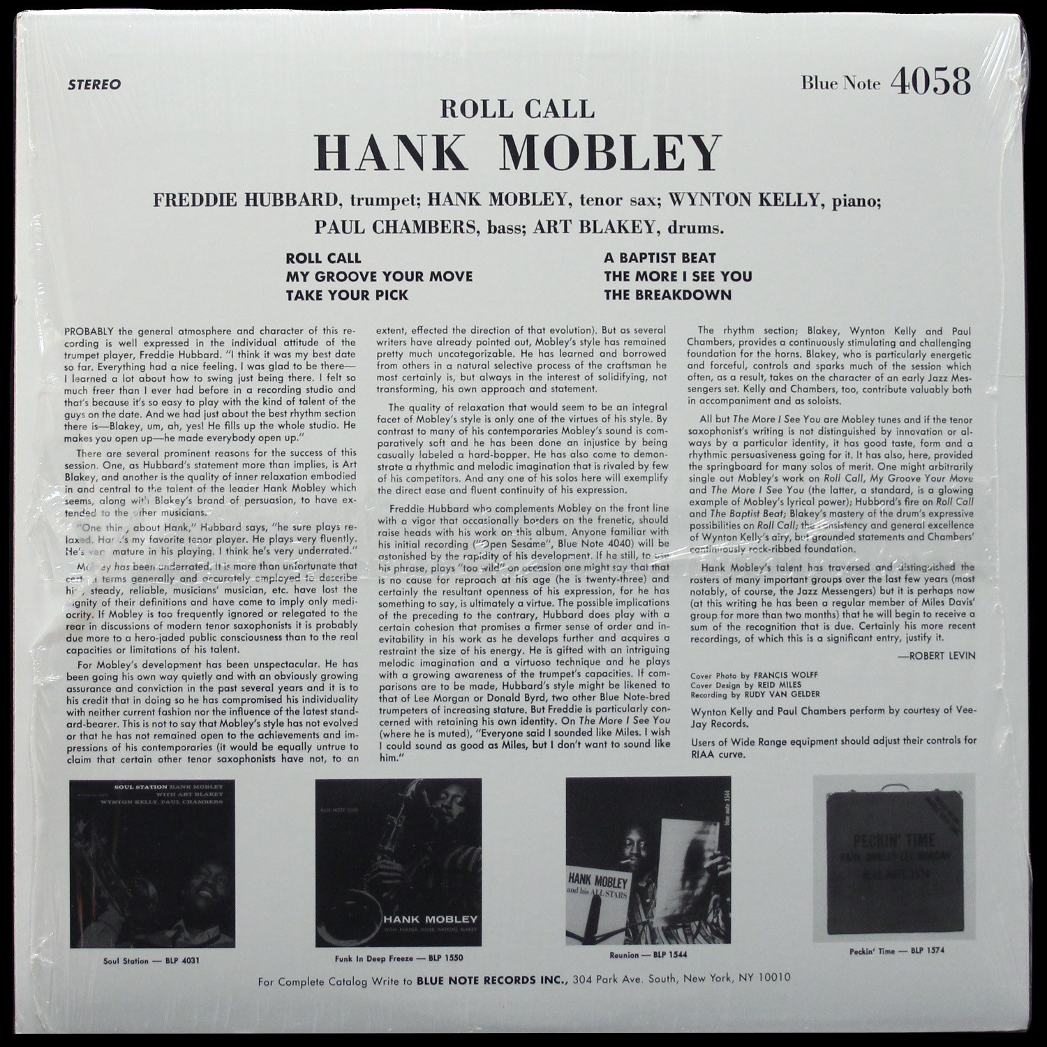 LP Hank Mobley — Roll Call фото 2