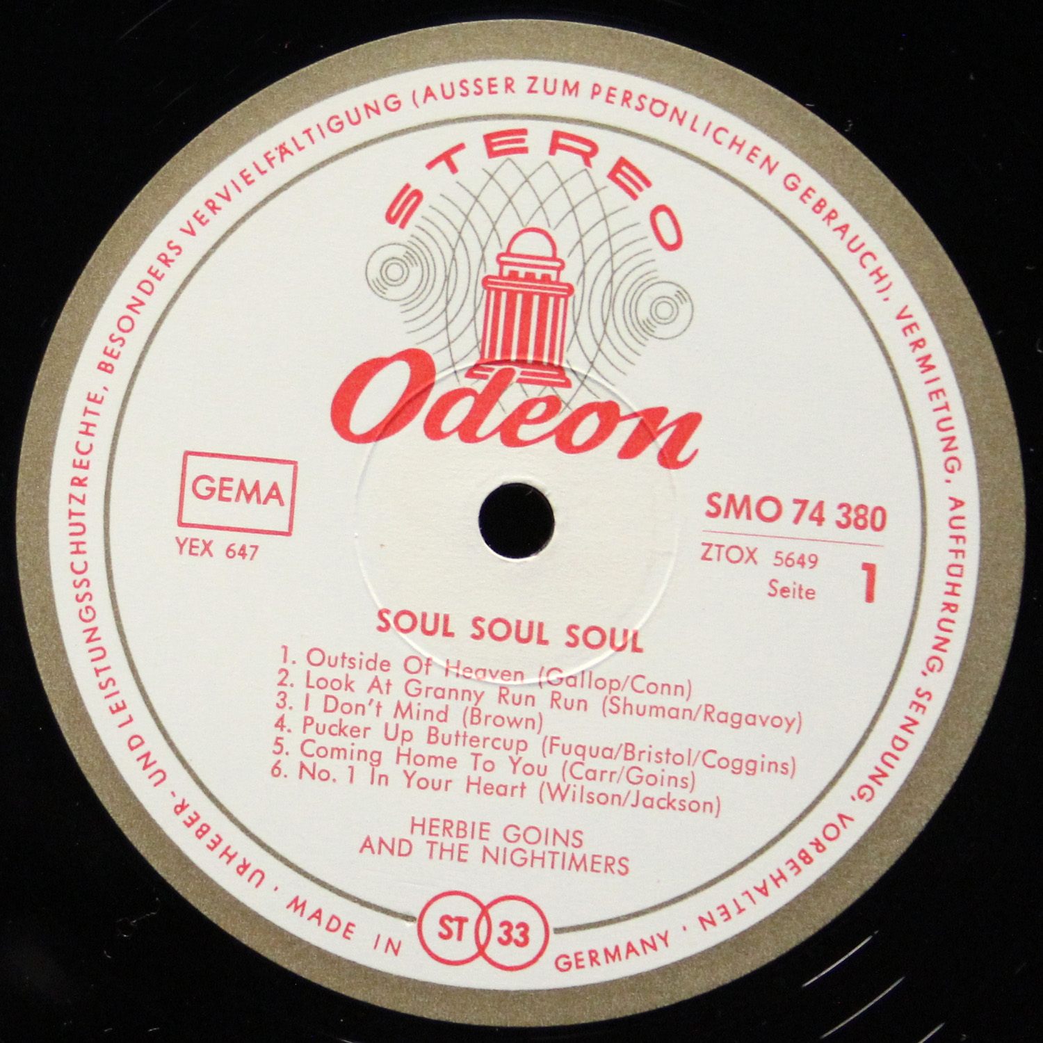 LP Herbie Goins — Soul Soul Soul фото 3