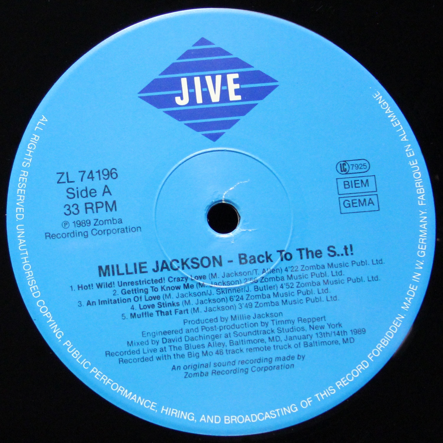 LP Millie Jackson — Back To The S..t! фото 2