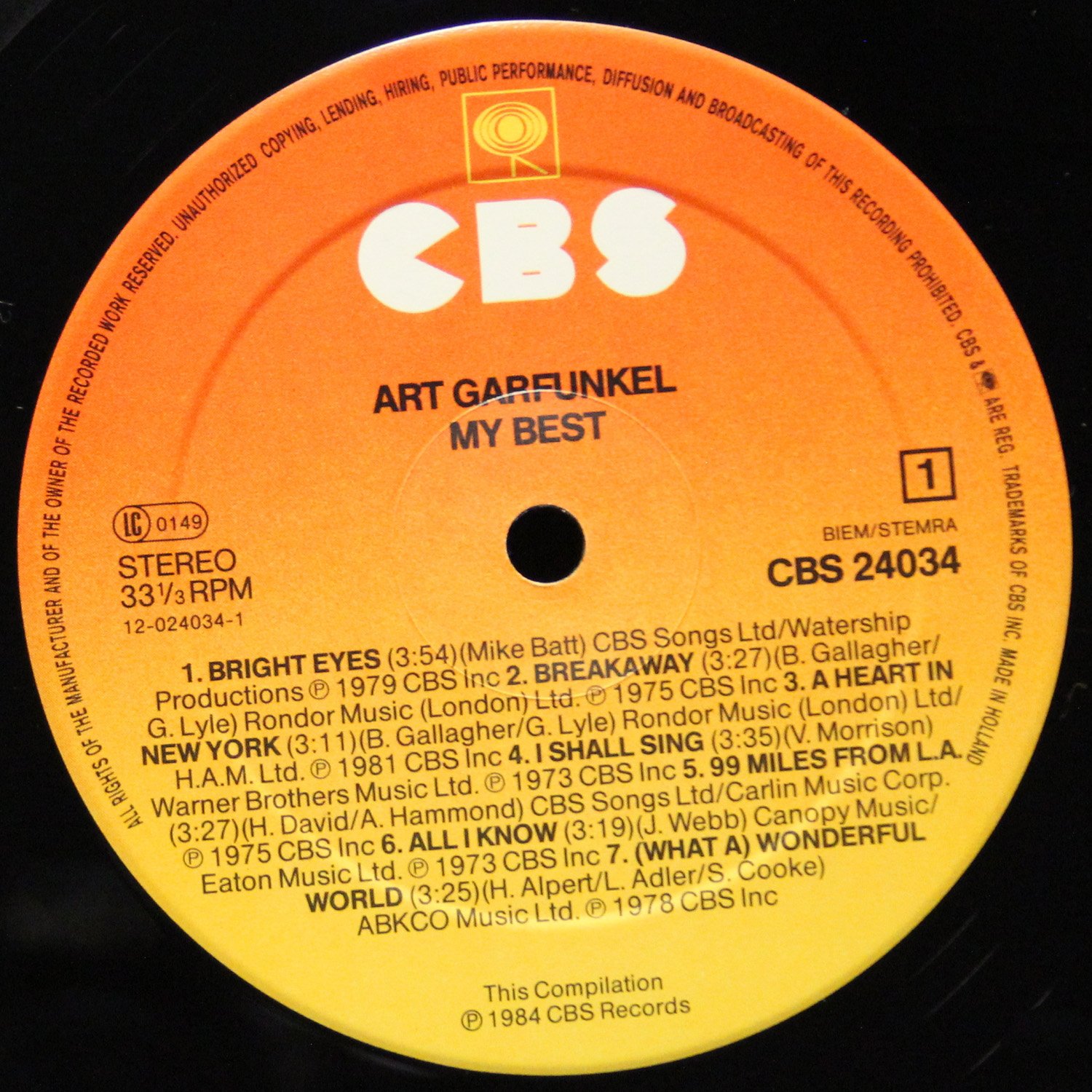 LP Art Garfunkel — My Best фото 2