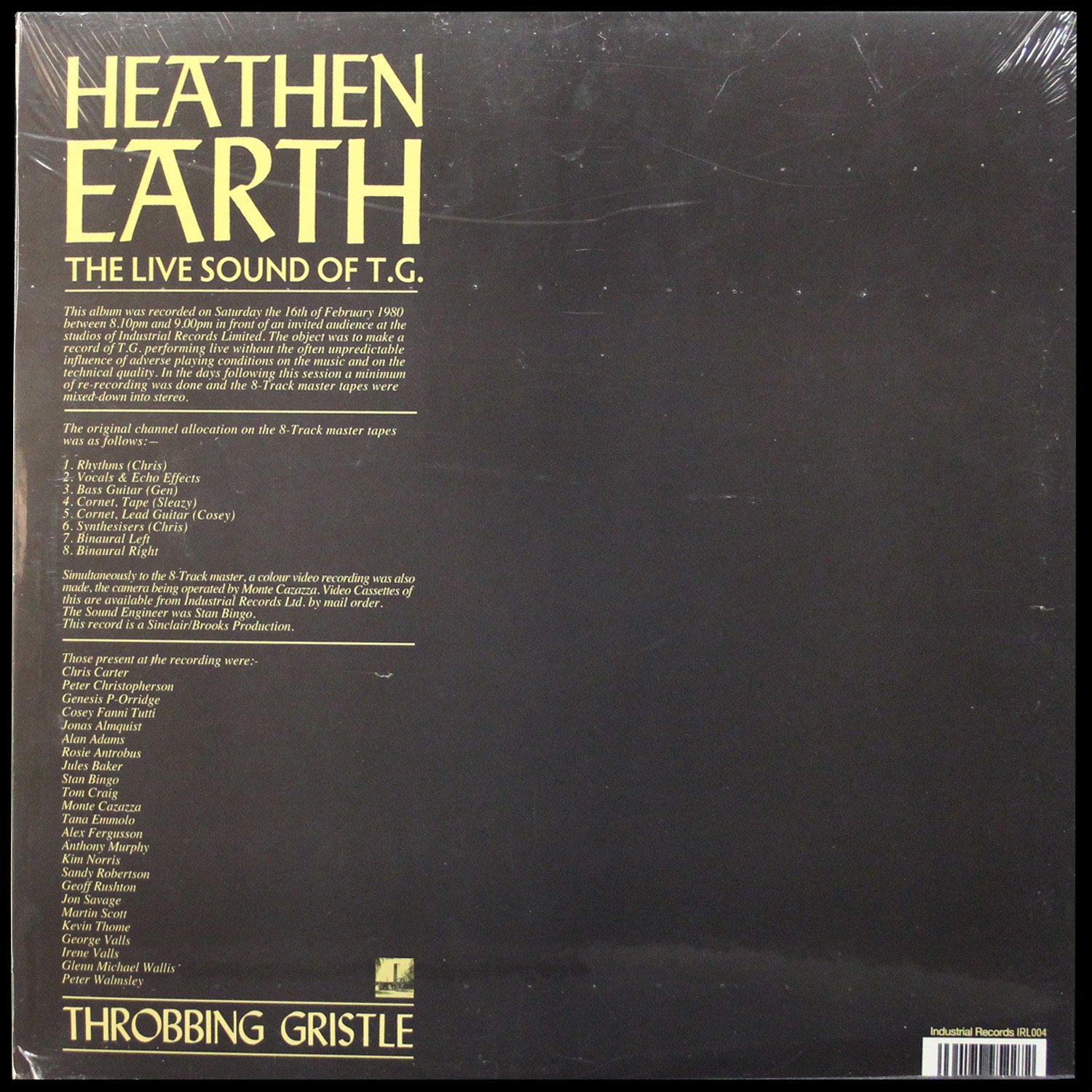LP Throbbing Gristle — Heathen Earth фото 2