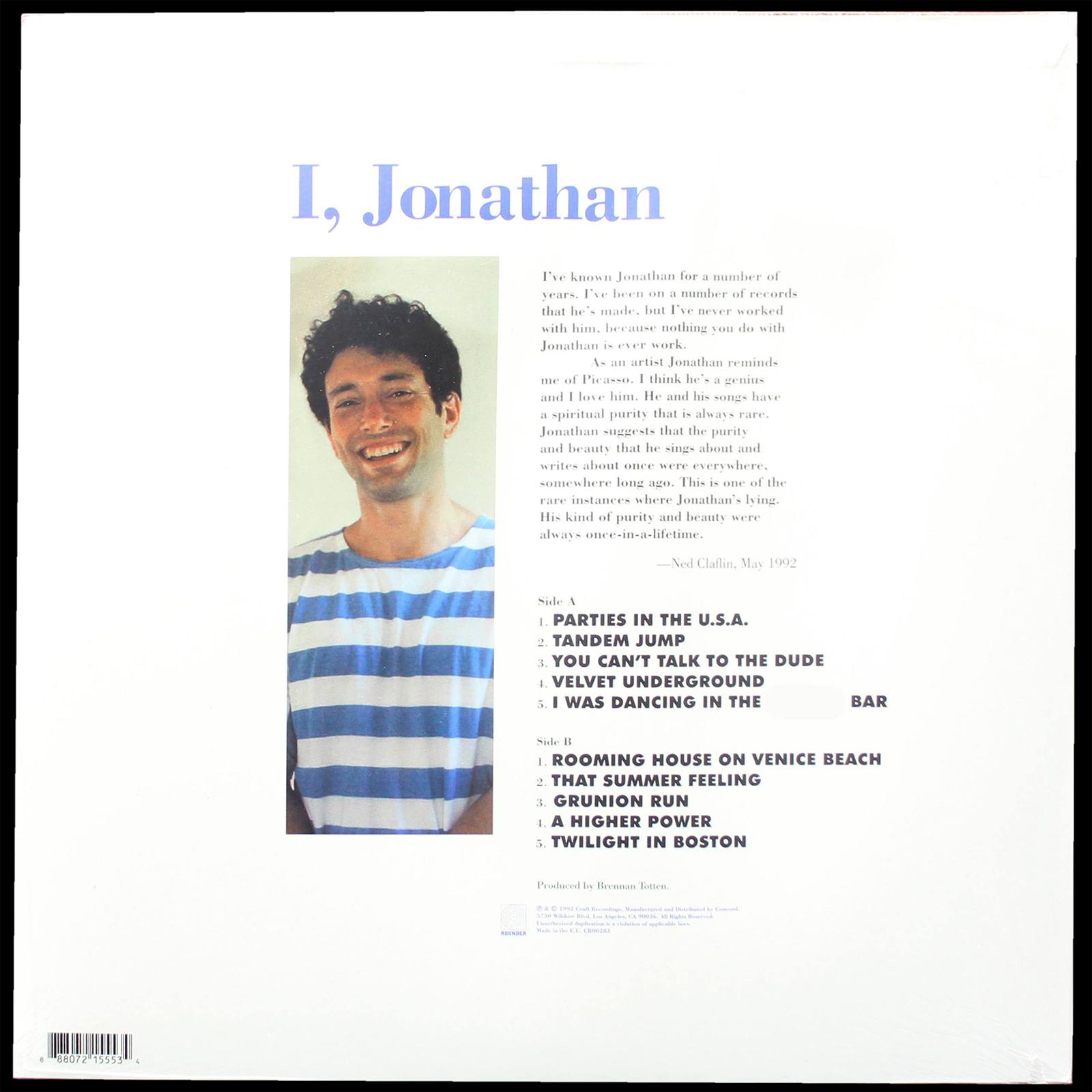 LP Jonathan Richman — I, Jonathan фото 2
