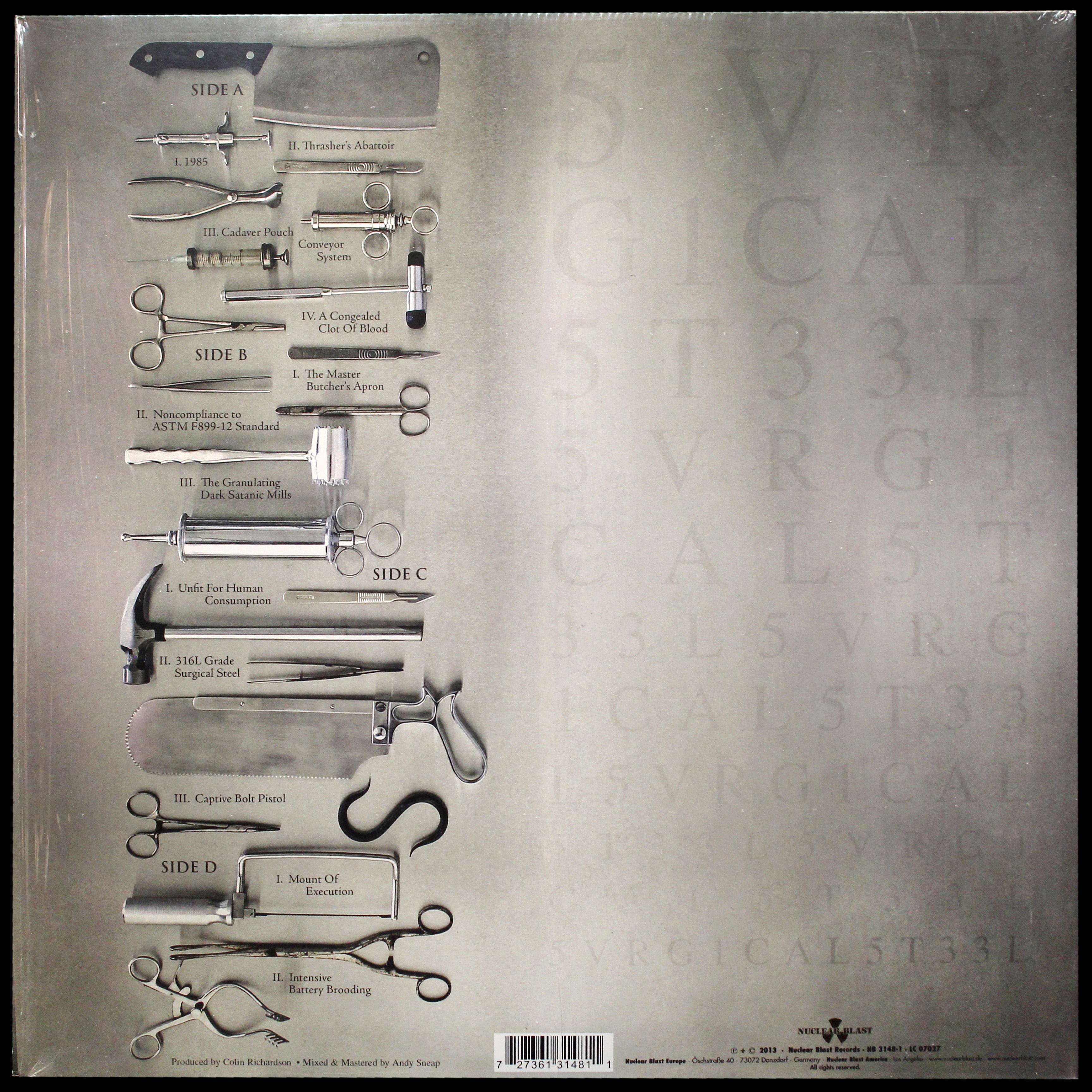 LP Carcass — Surgical Steel (2LP,  + постер) фото 2