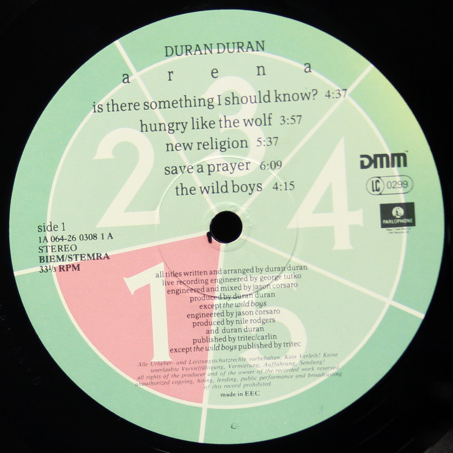 LP Duran Duran — Arena (+ буклет) фото 3