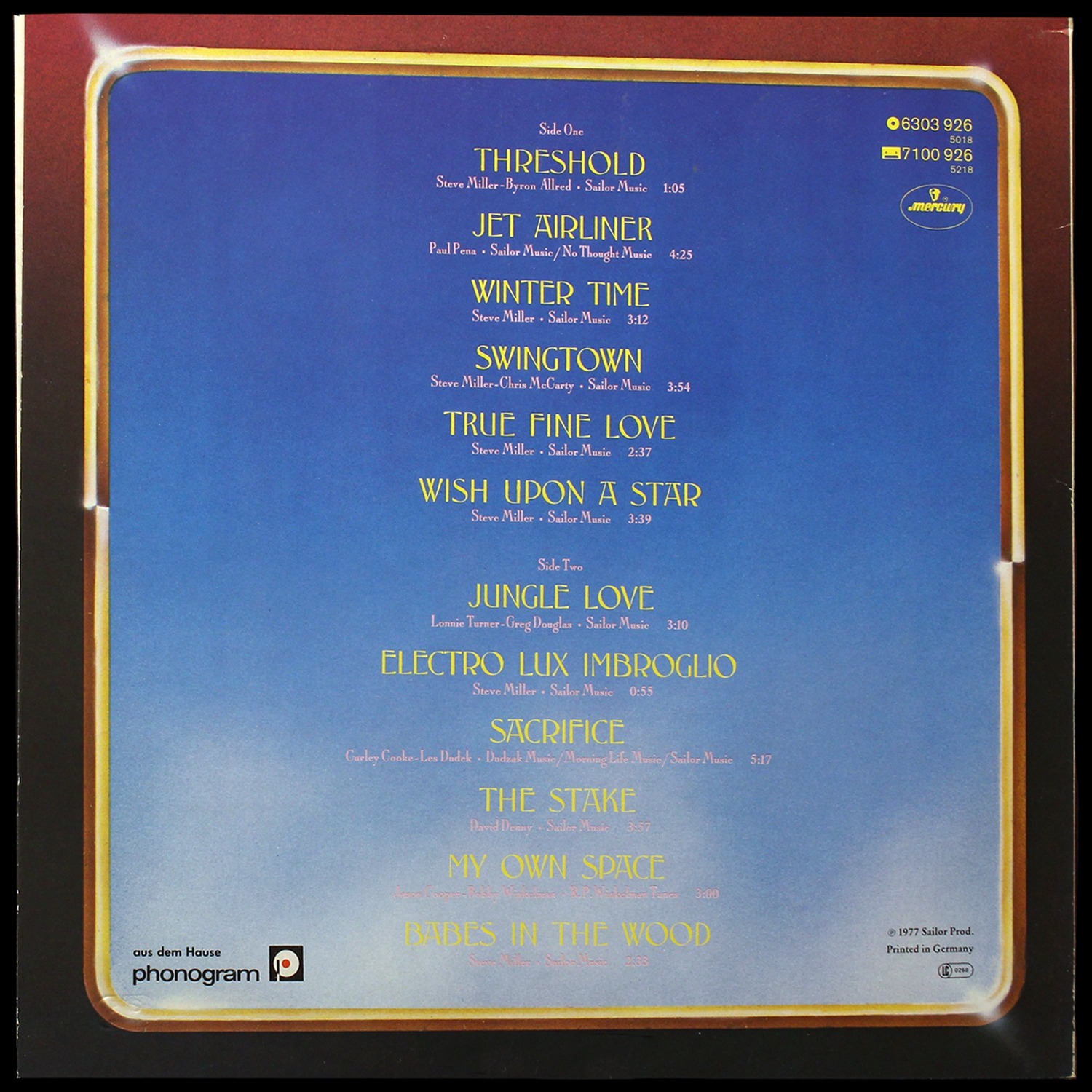 LP Steve Miller Band — Book Of Dreams фото 2