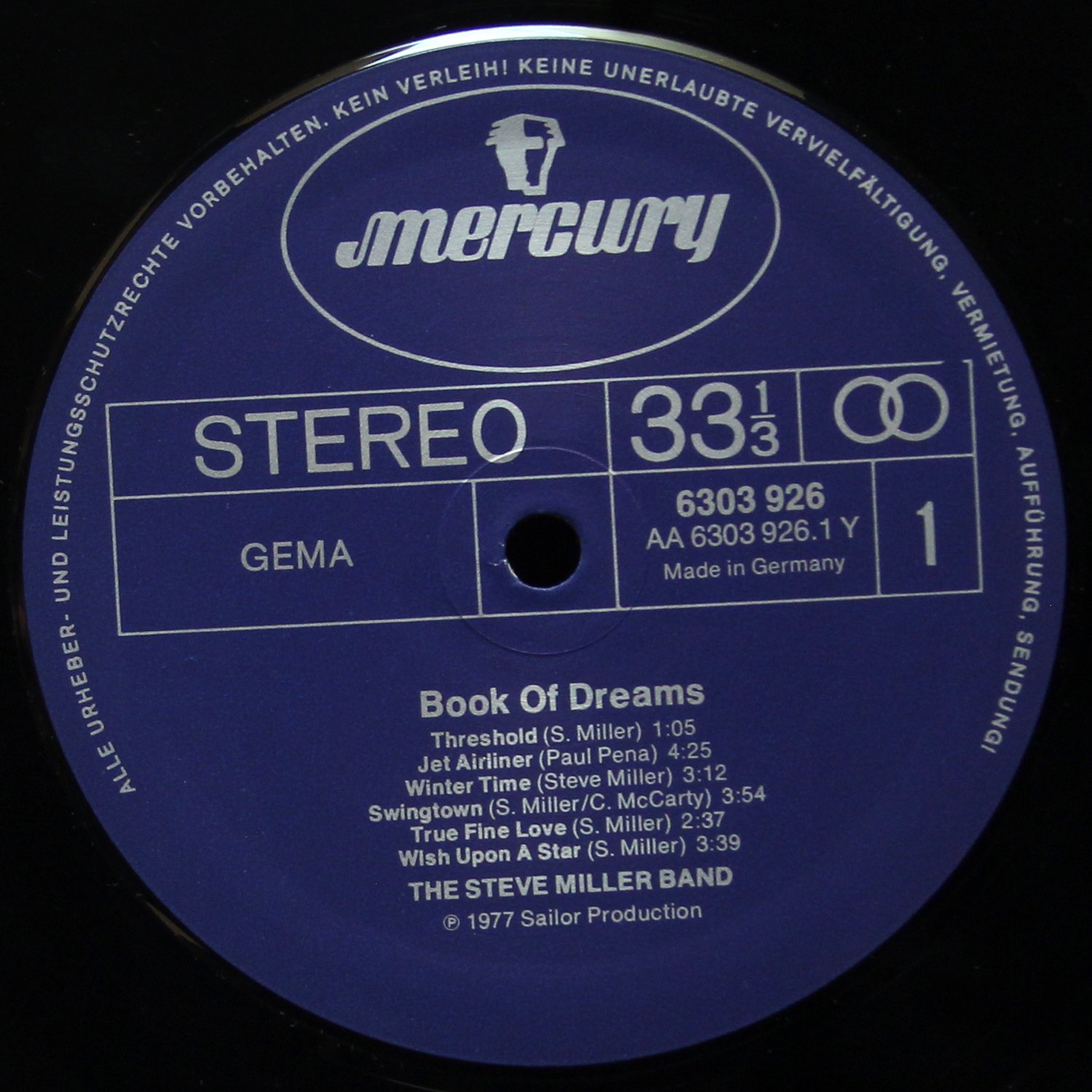 LP Steve Miller Band — Book Of Dreams фото 3