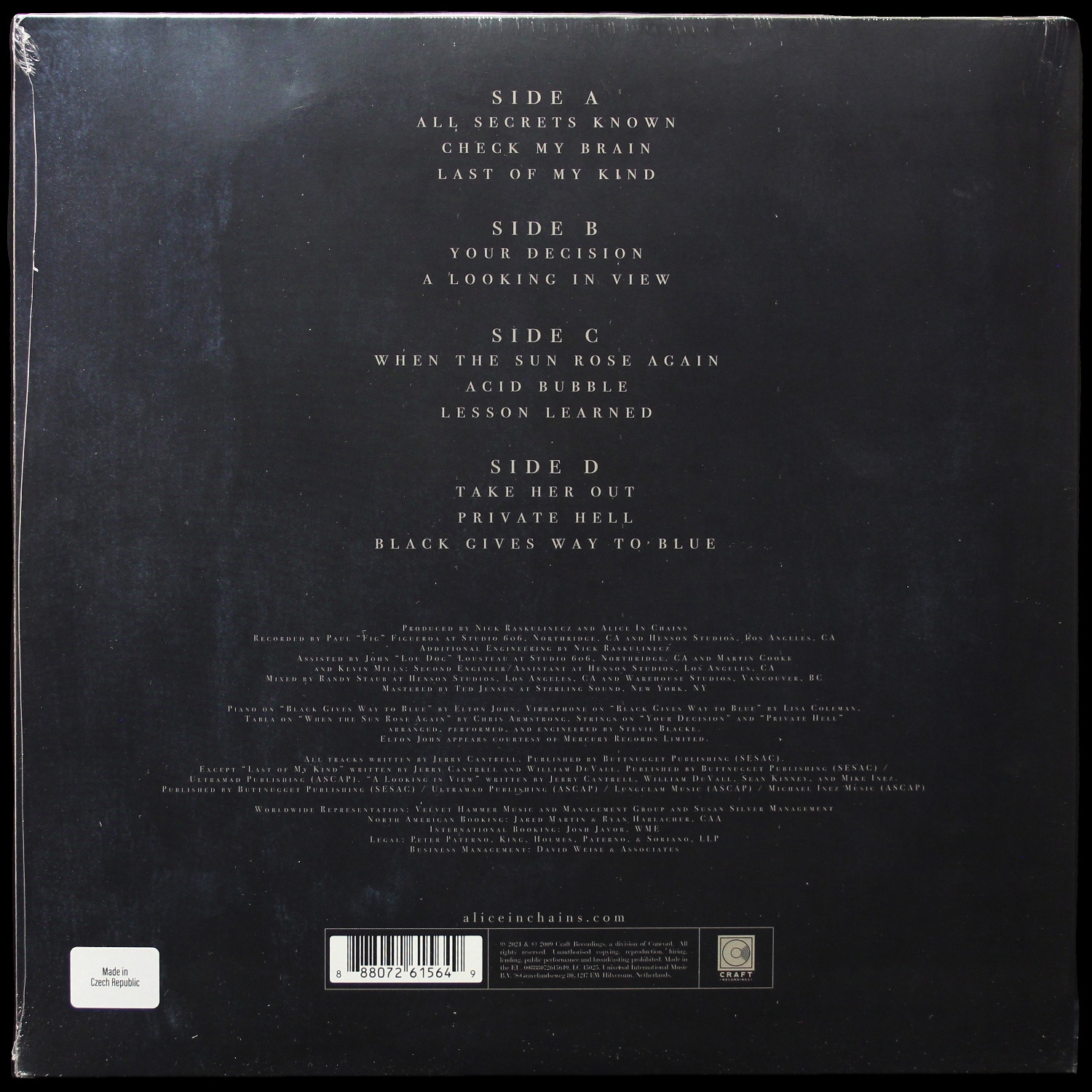 LP Alice In Chains — Black Gives Way To Blue (2LP) фото 2