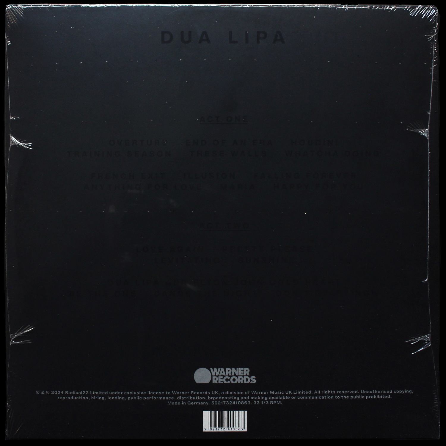 LP Dua Lipa — Live From The Royal Albert Hall (2LP) фото 2